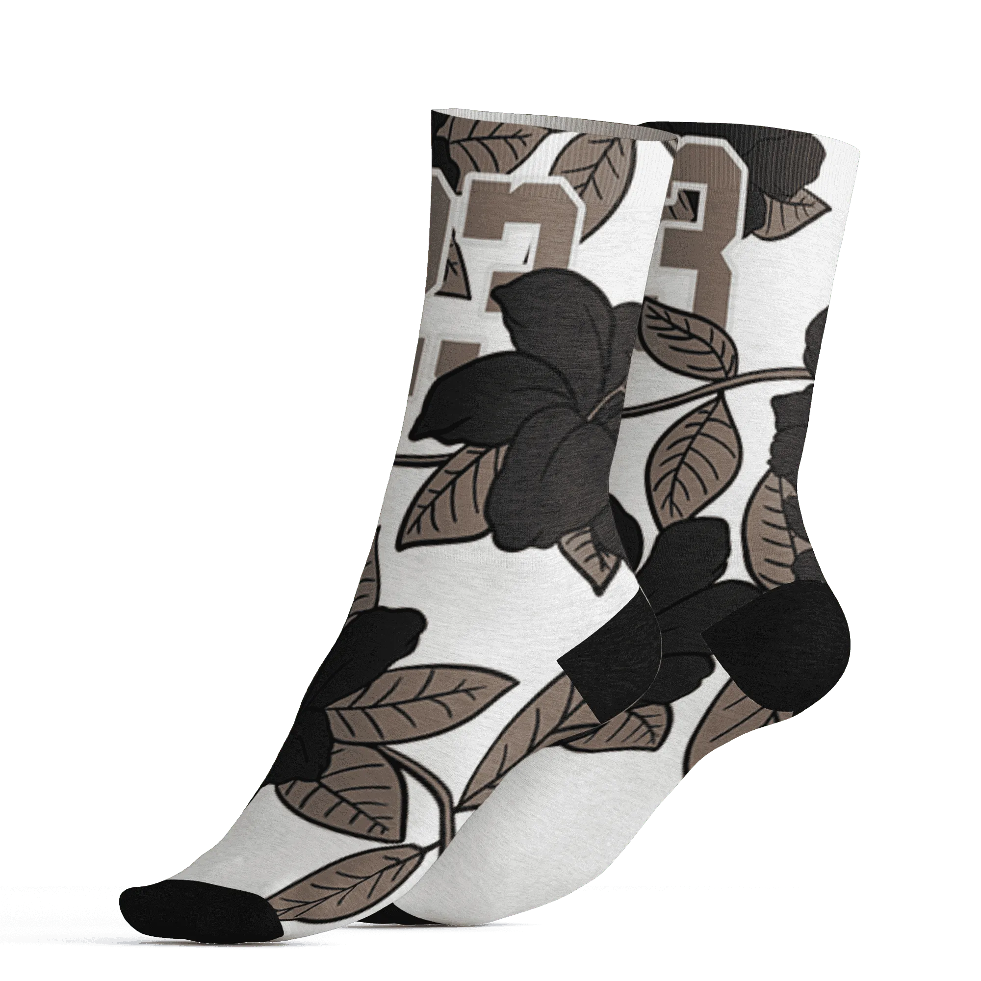 Low-Mocha-1s-Socks-Match-23-Floral-3D-Flower