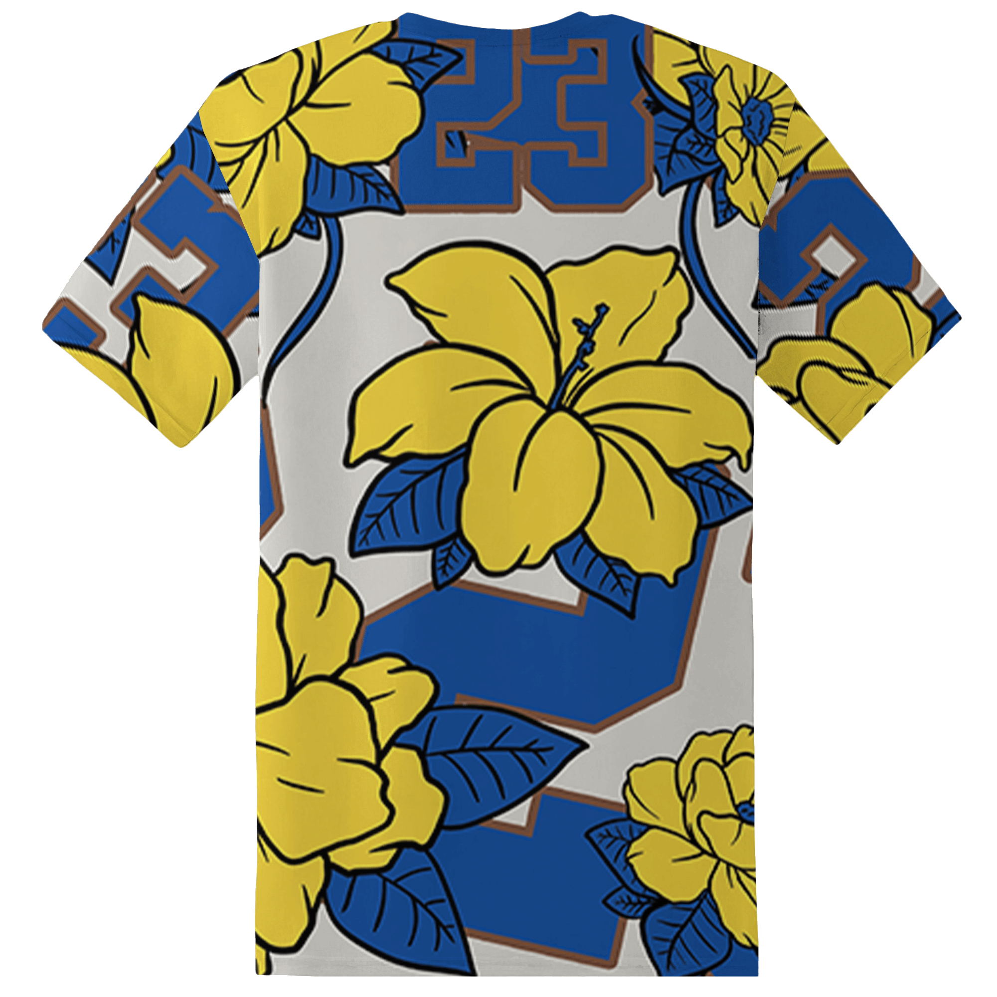 Low OG Canary TVSC 1s T Shirt Match 23 Floral 3D All-Over Print Flower - NastyJamz