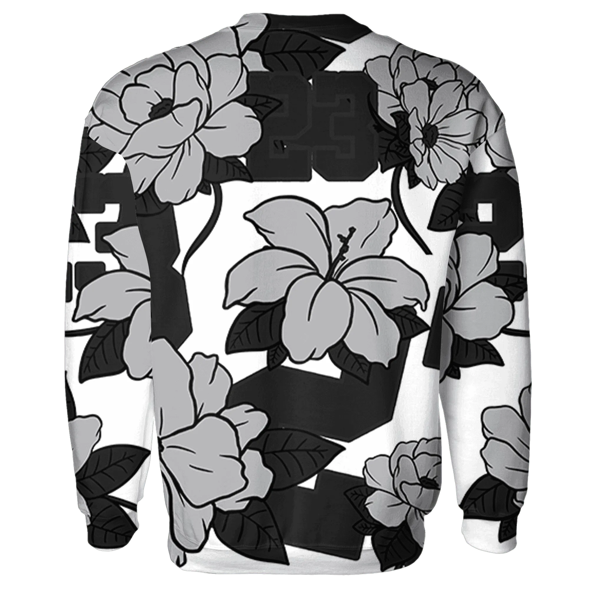 Wolf-Grey-1s-Sweatshirt-Match-23-Floral-3D-Flower