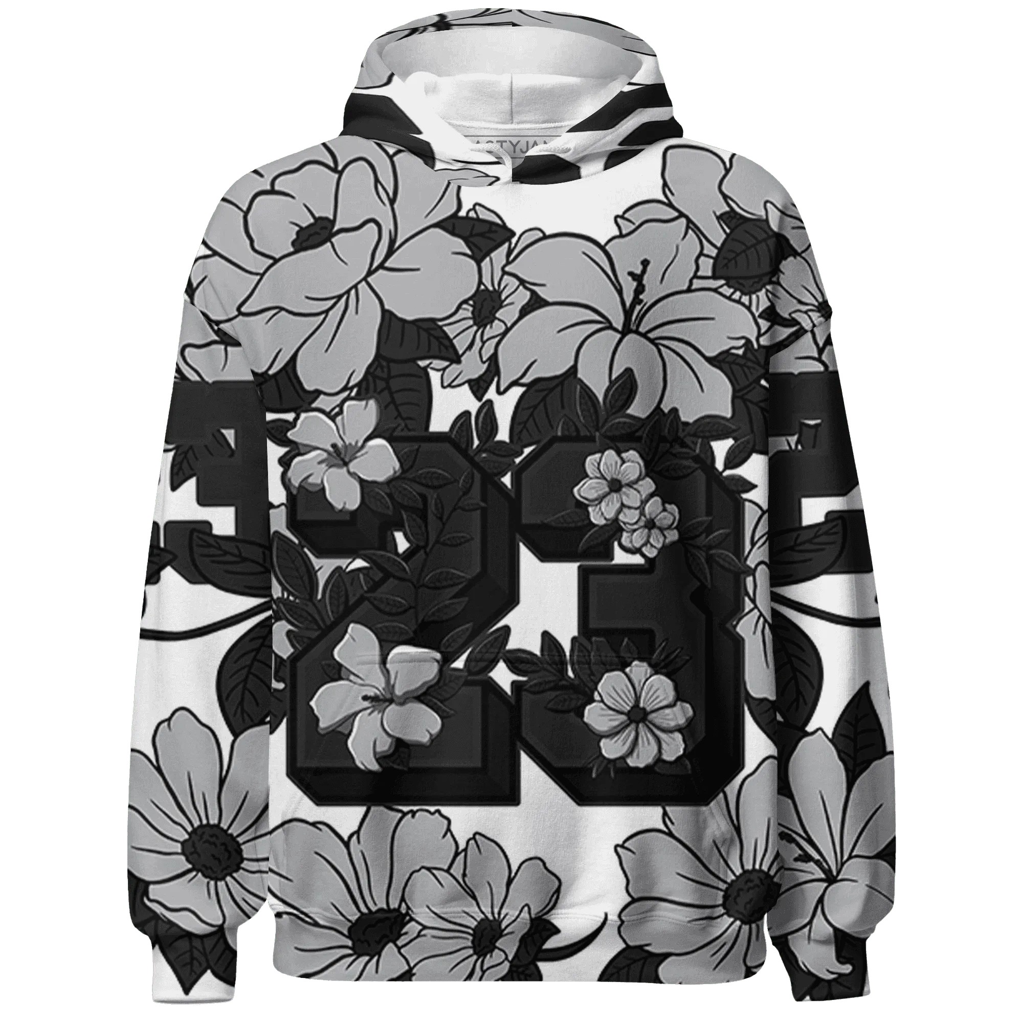 Wolf-Grey-1s-Hoodie-Match-23-Floral-3D-Flower