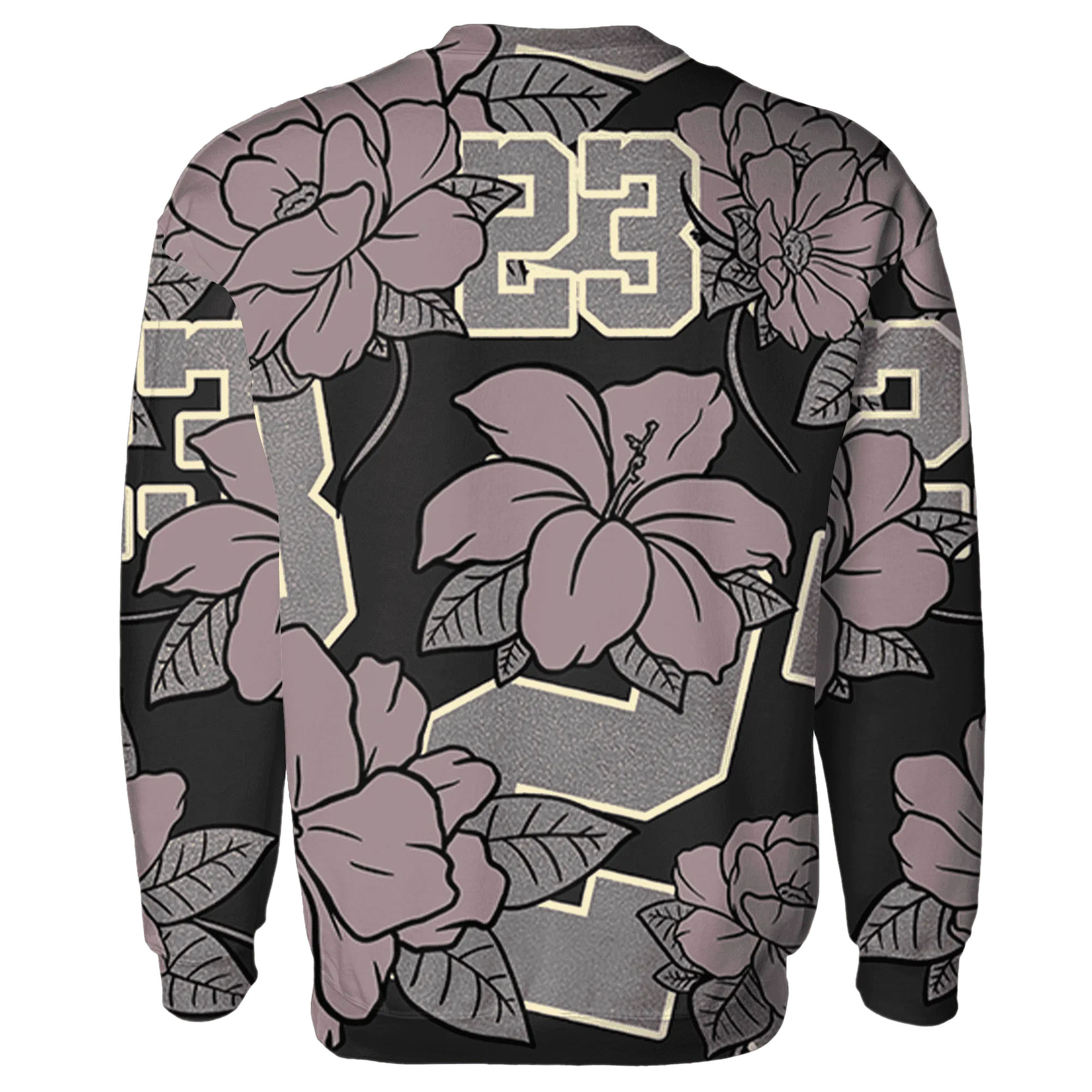 Black-Violet-Ore-3s-Sweatshirt-Match-23-Floral-3D-Flower