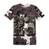 Burgundy-Crush-3s-T-Shirt-Match-23-Floral-3D-Flower