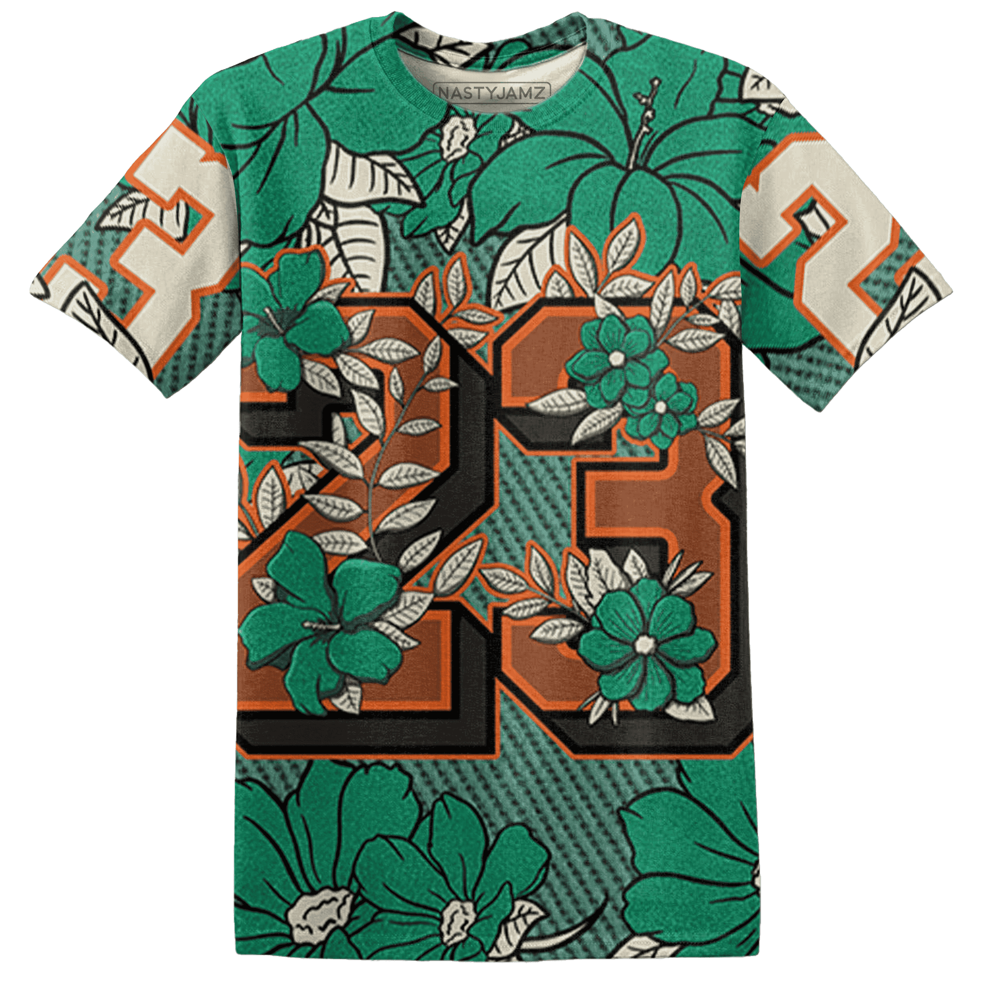Nina CN Abney 3s T Shirt Match 23 Floral 3D All-Over Print Flower - NastyJamz
