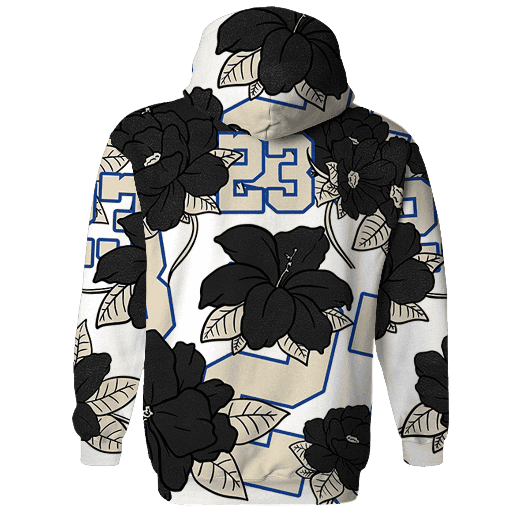Quaiii 54 3s Hoodie Match 23 Floral 3D All-Over Print Flower - NastyJamz