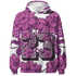 GS Hyper Violet 4s Hoodie Match 23 Floral 3D All-Over Print Flower - NastyJamz