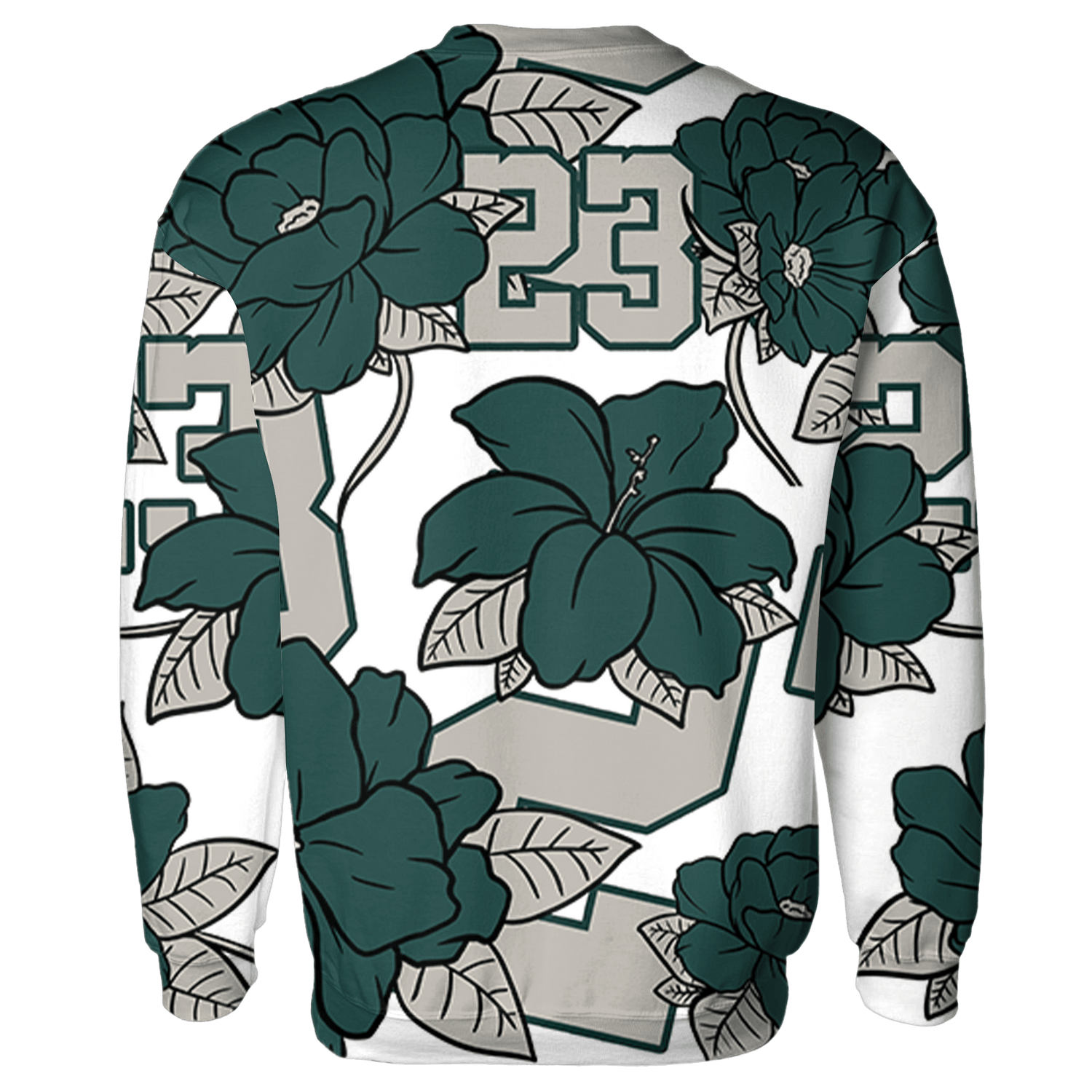 Oxidized Green 4s Hoodie Match 23 Floral 3D All-Over Print - NastyJamz