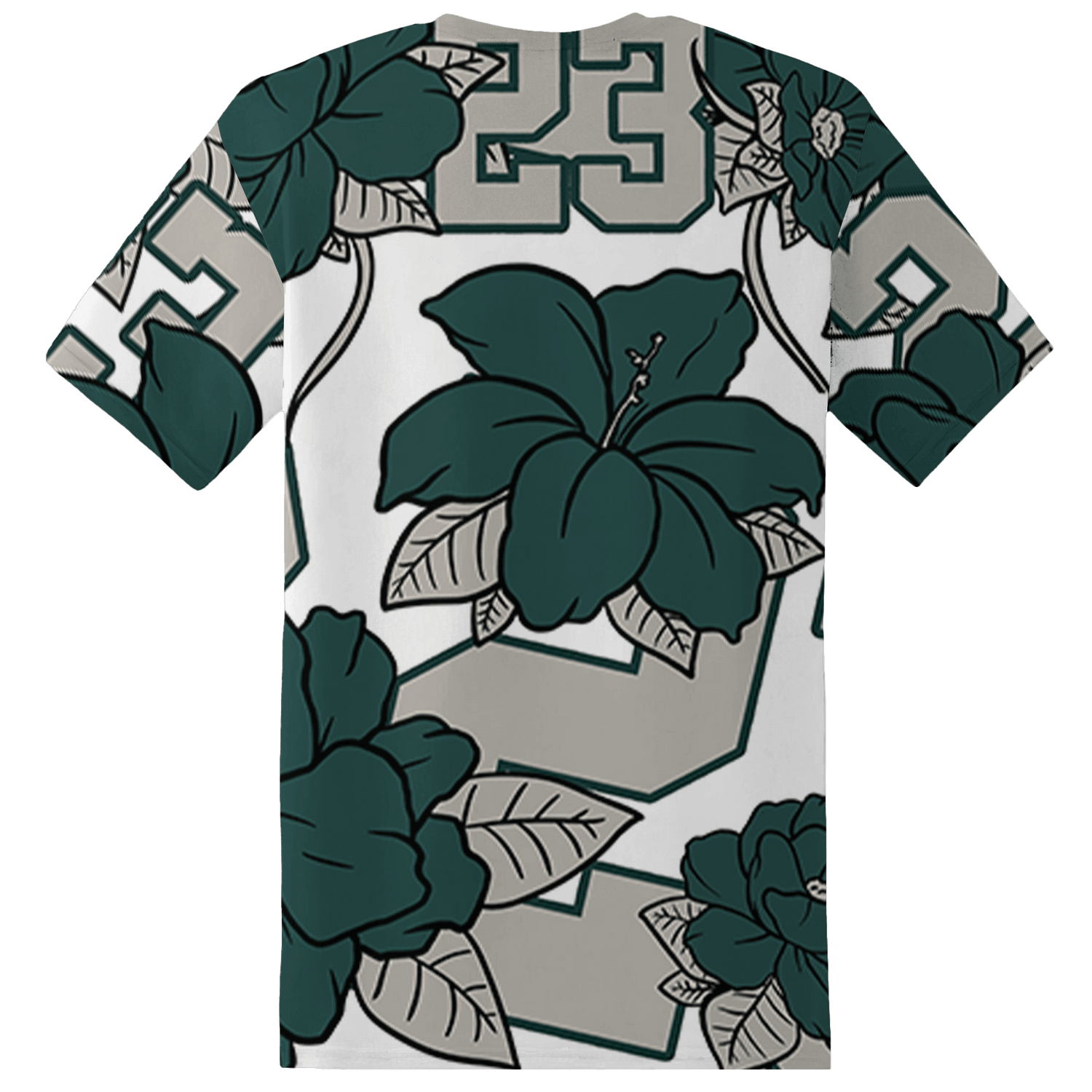 Oxidized Green 4s T Shirt Match 23 Floral 3D All-Over Print Flower - NastyJamz