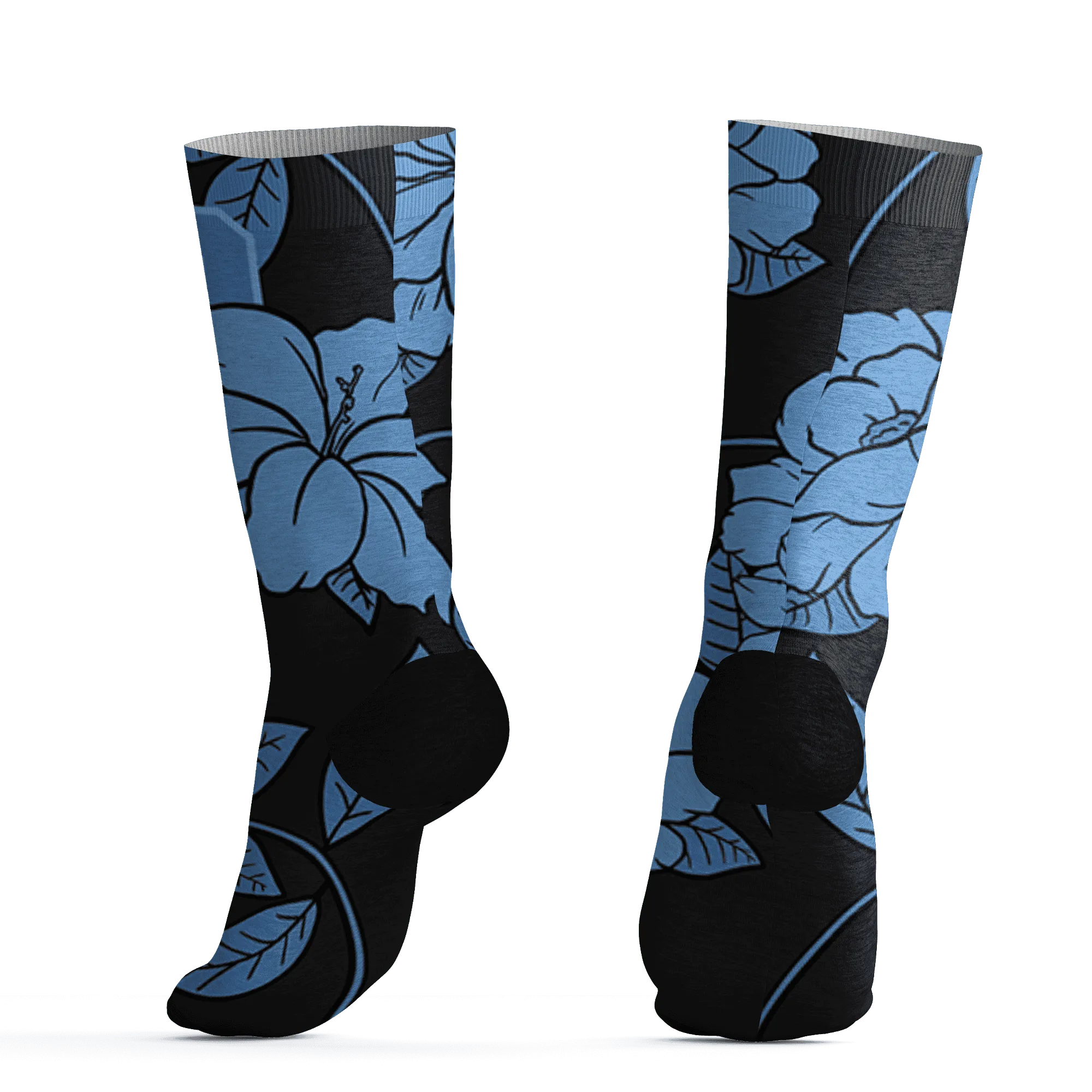 AM-Plus-Black-Univercitii-Blue-Socks-Match-23-Floral-3D-Flower