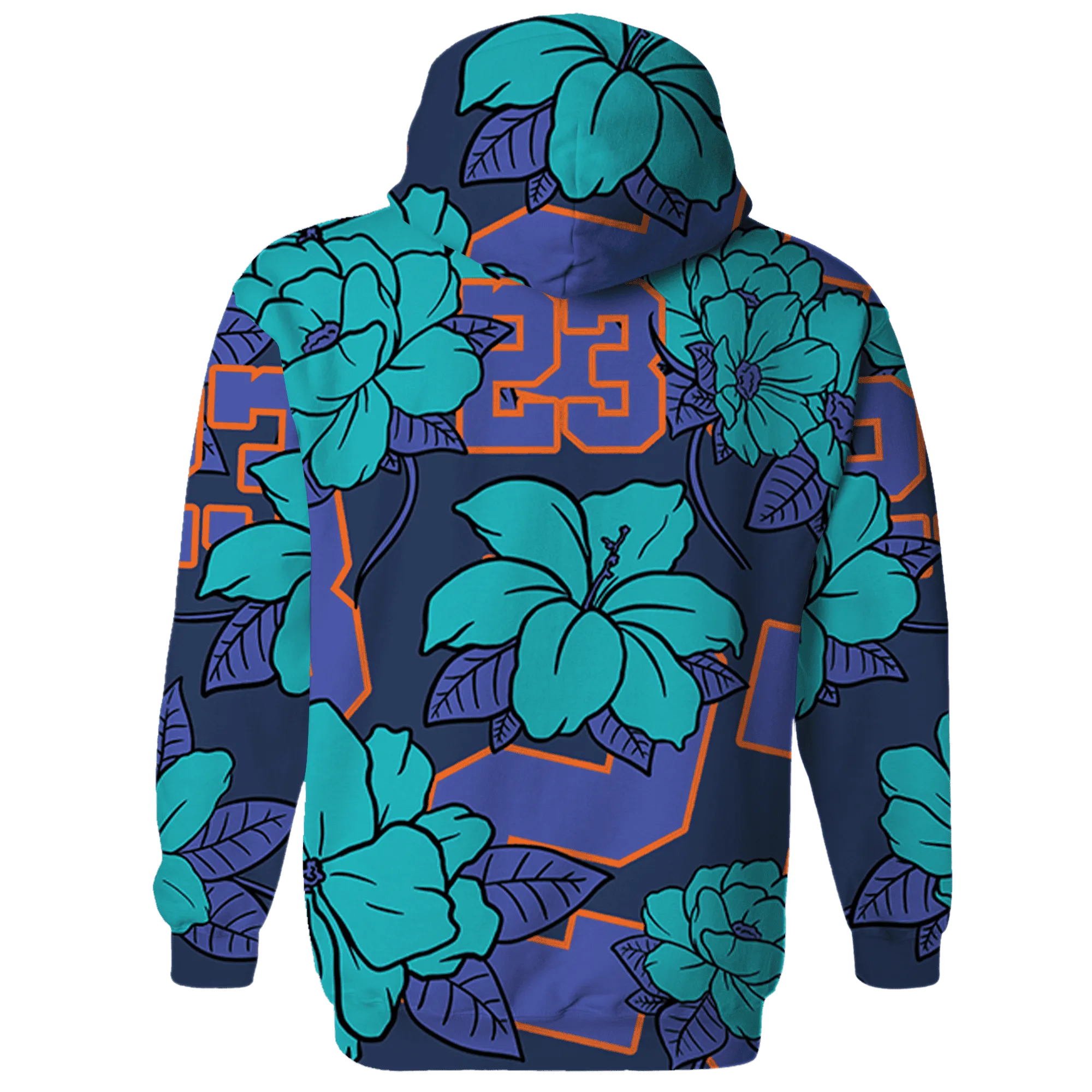 AM-Plus-Drift-Midnight-Navy-Total-Orange-Dusty-Cactus-Hoodie-Match-23-Floral-3D-Flower