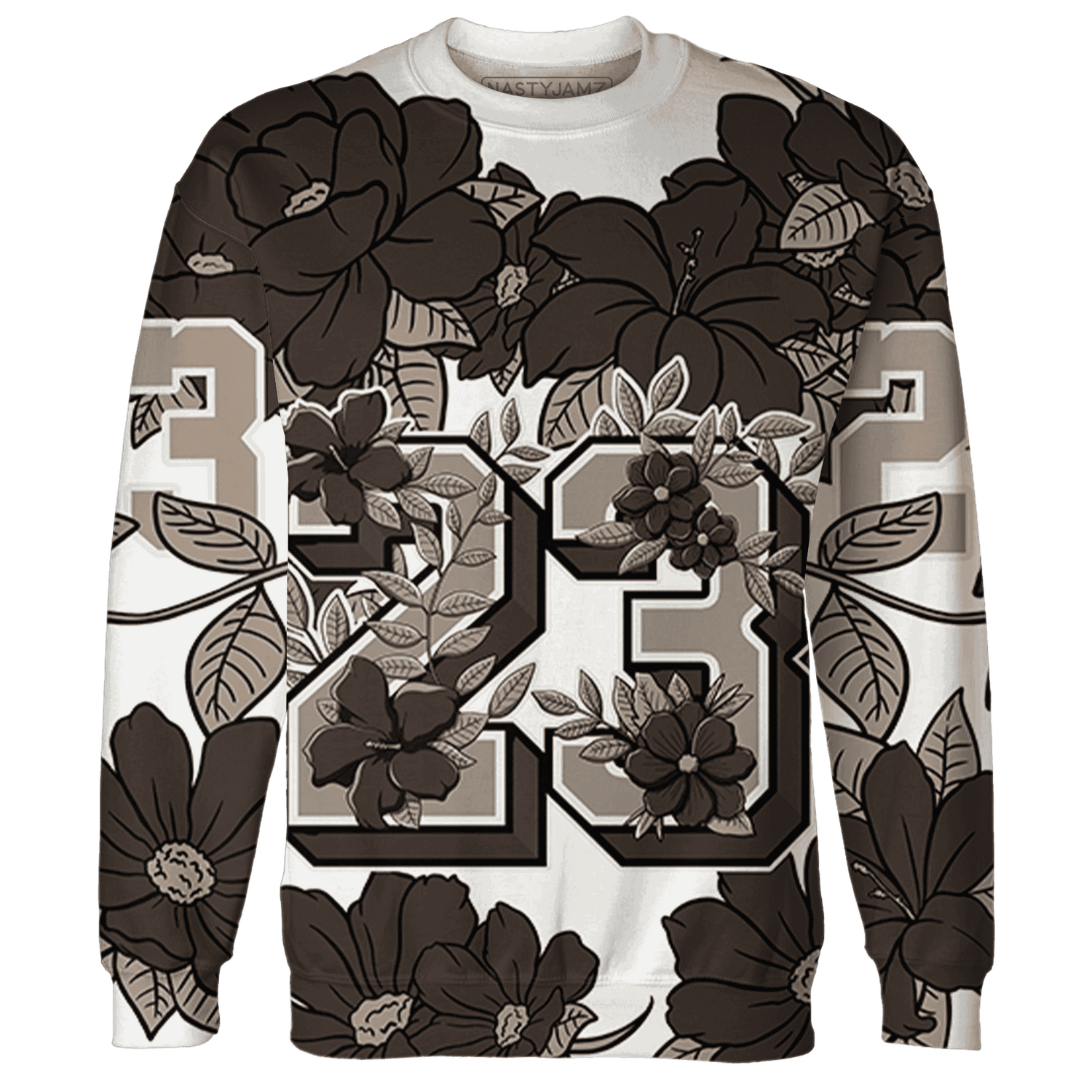 Dunk Low Baroque Brown Sweatshirt Match 23 Floral 3D All-Over Print Flower - NastyJamz