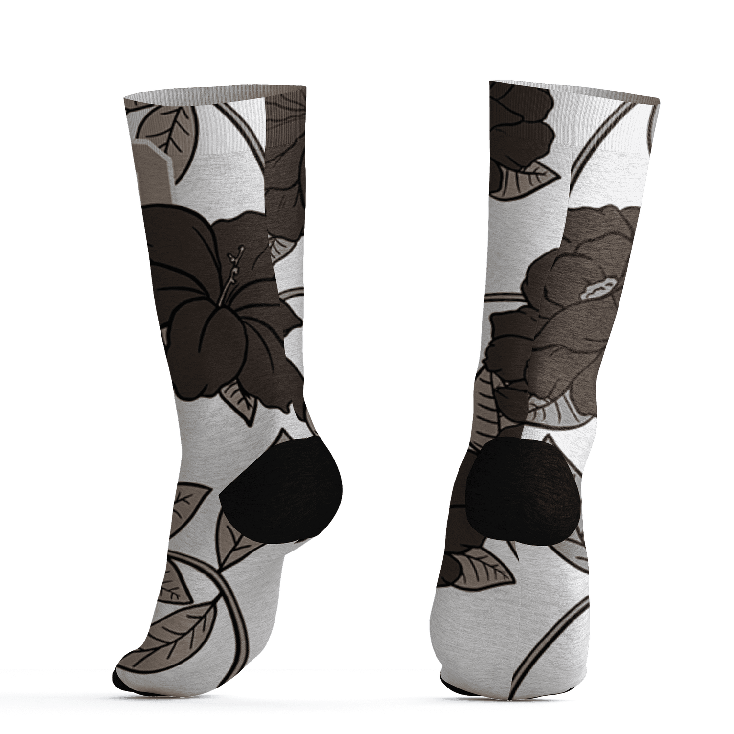 Dunk Low Baroque Brown Socks Match 23 Floral 3D All-Over Print Flower - NastyJamz