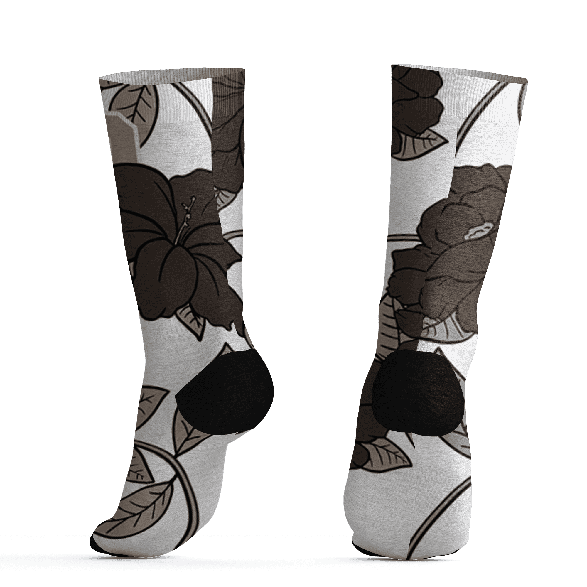 Dunk Low Baroque Brown Socks Match 23 Floral 3D All-Over Print Flower - NastyJamz