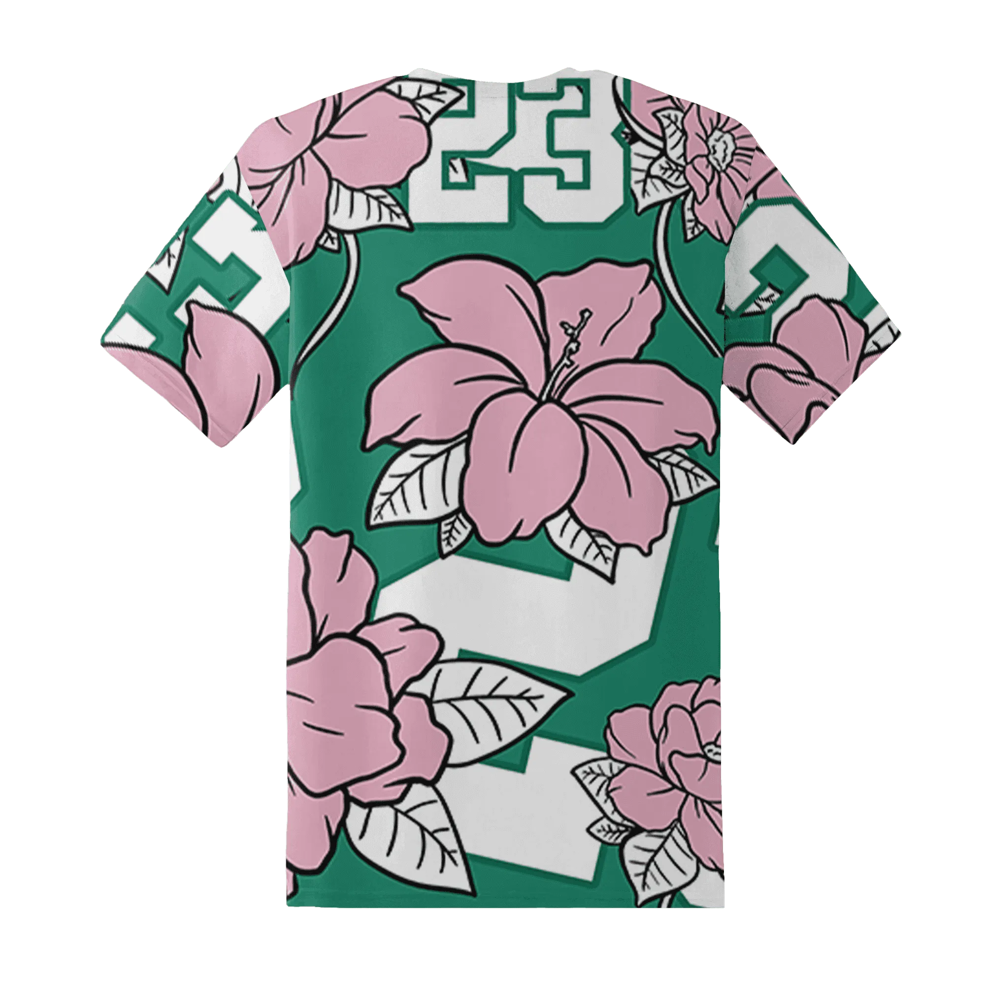 Dunk-Pink-Malachite-Medium-Soft-Low-Sail-T-Shirt-Match-23-Floral-3D-Flower