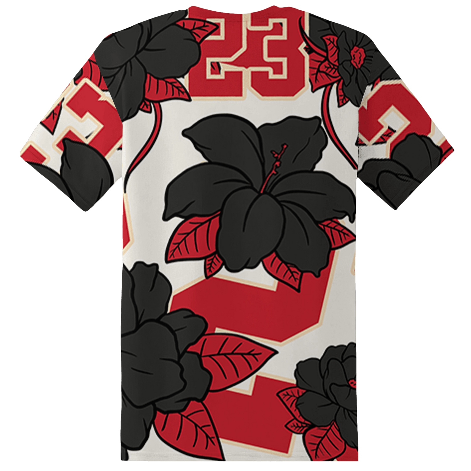 Jumman Jack University Red T Shirt Match 23 Floral 3D All-Over Print Flower - NastyJamz