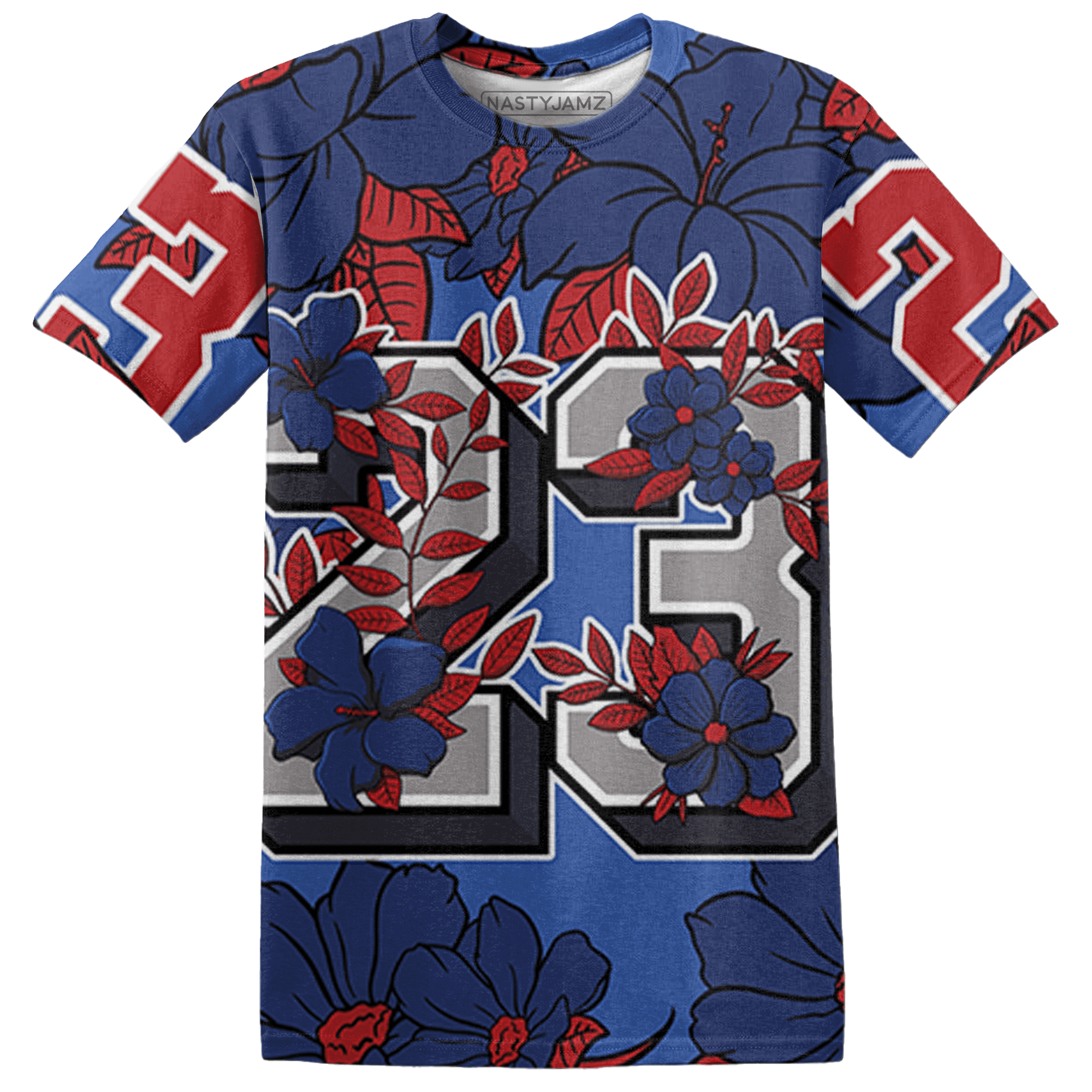 KB 4 Protro Philly T Shirt Match 23 Floral 3D All-Over Print Flower - NastyJamz