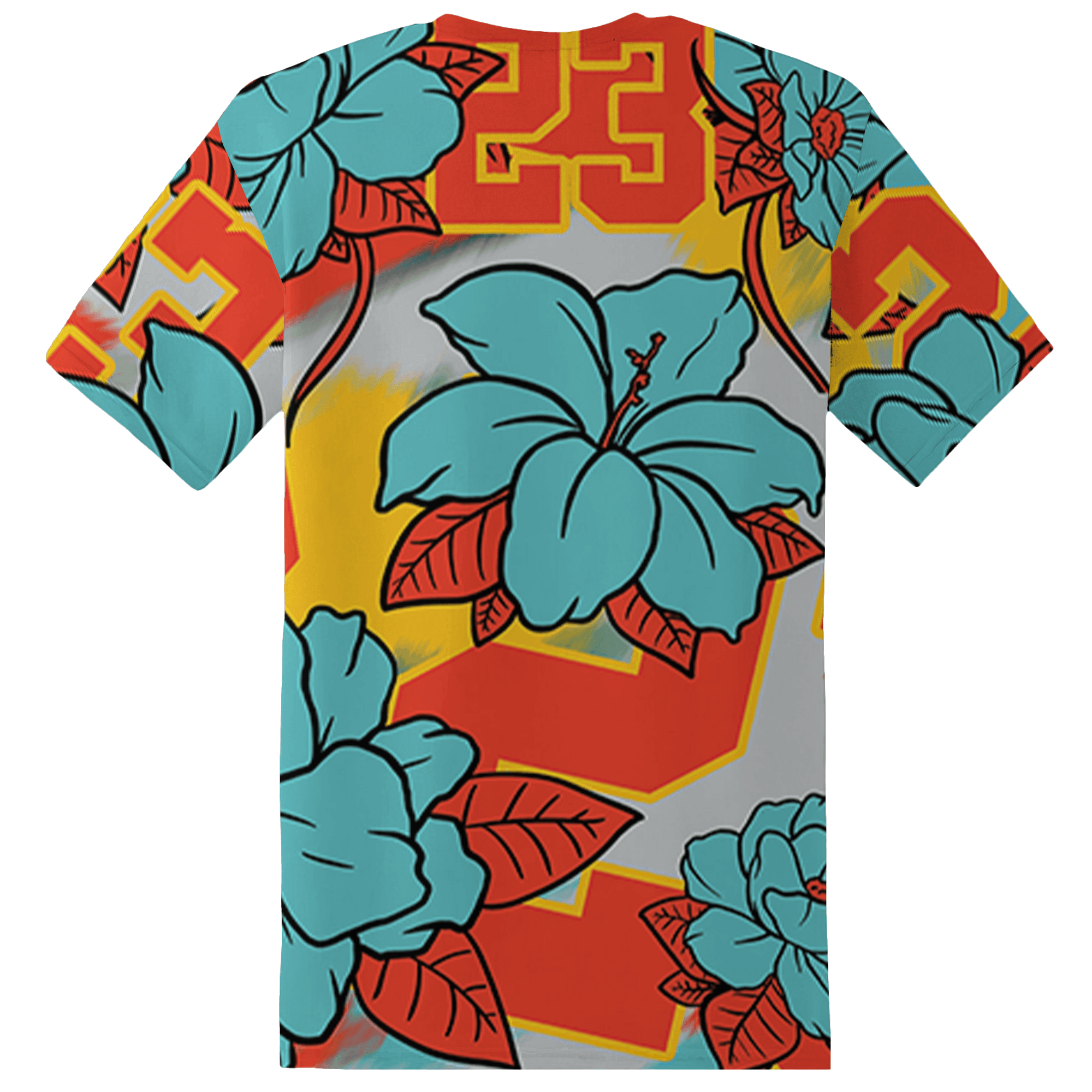 KB 8 Protro Venice Beach T Shirt Match 23 Floral 3D All-Over Print Flower - NastyJamz