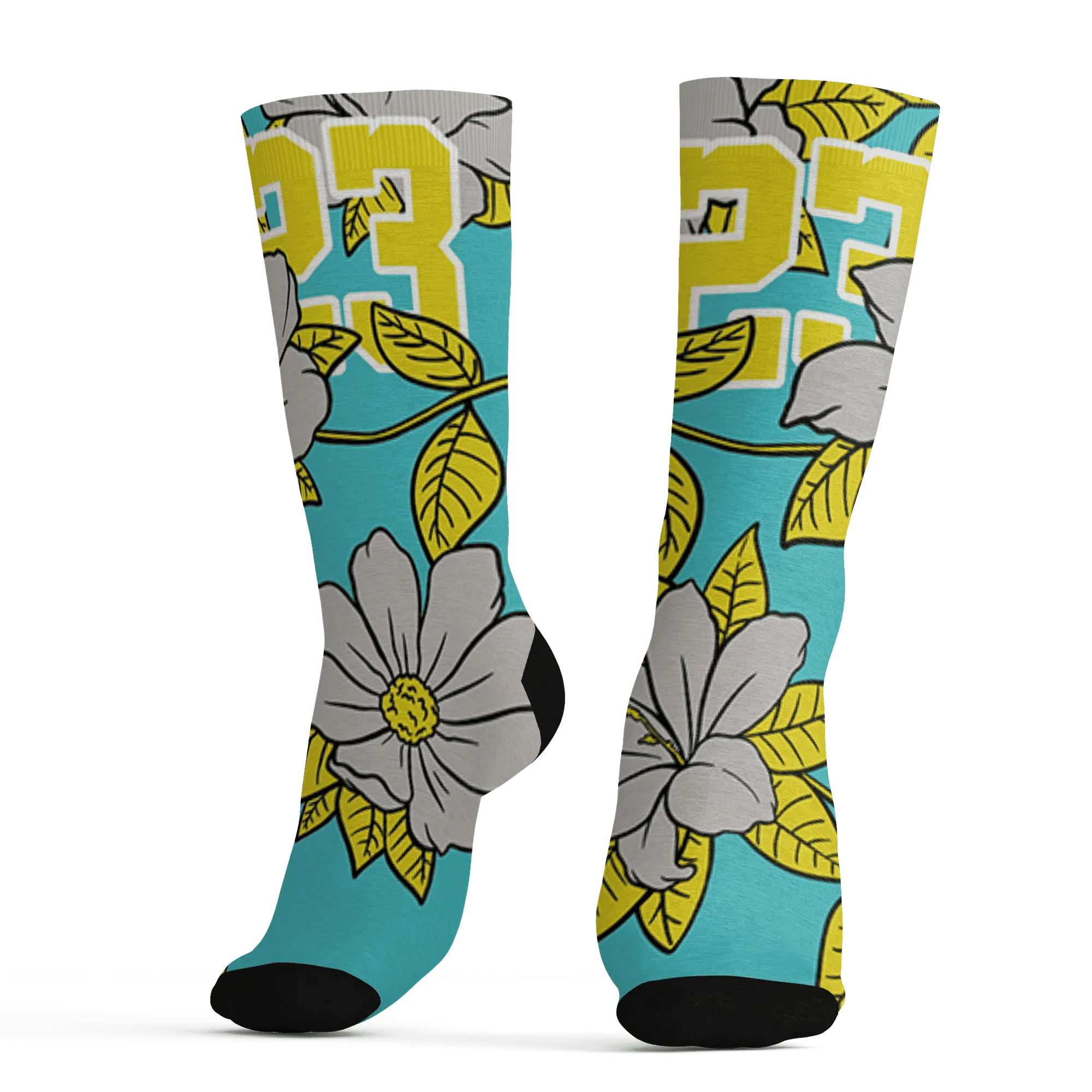 NBL-Cyan-Burst-9060-Socks-Match-23-Floral-3D-Flower