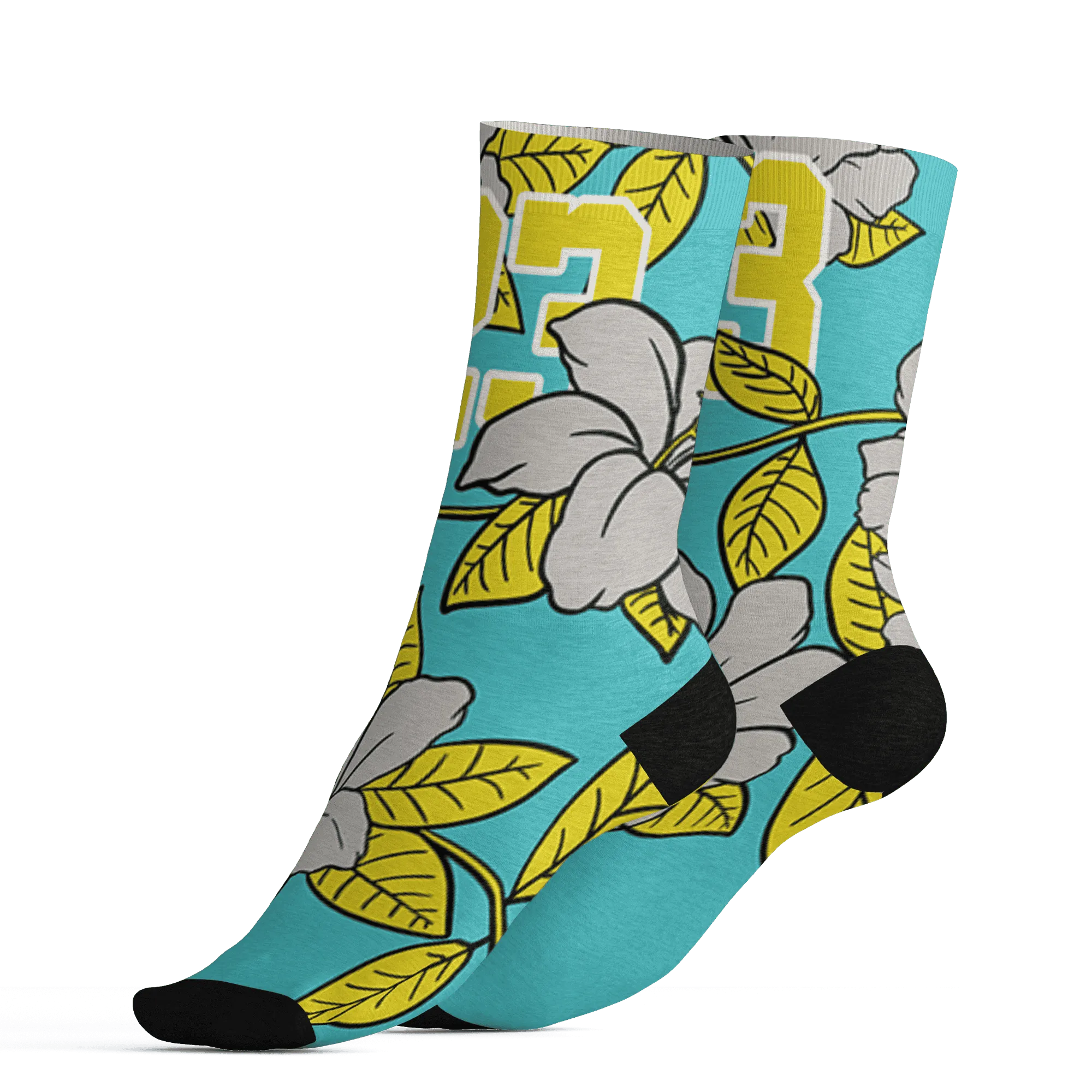NBL-Cyan-Burst-9060-Socks-Match-23-Floral-3D-Flower