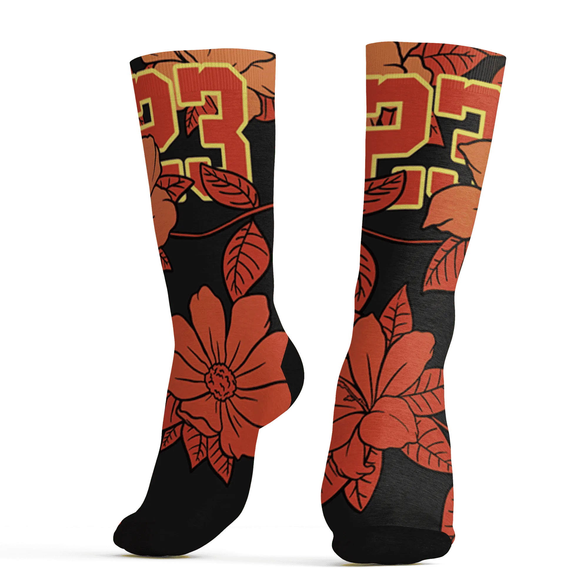 VaporMax-Crimson-Total-Orange-Plus-Socks-Match-23-Floral-3D-Flower