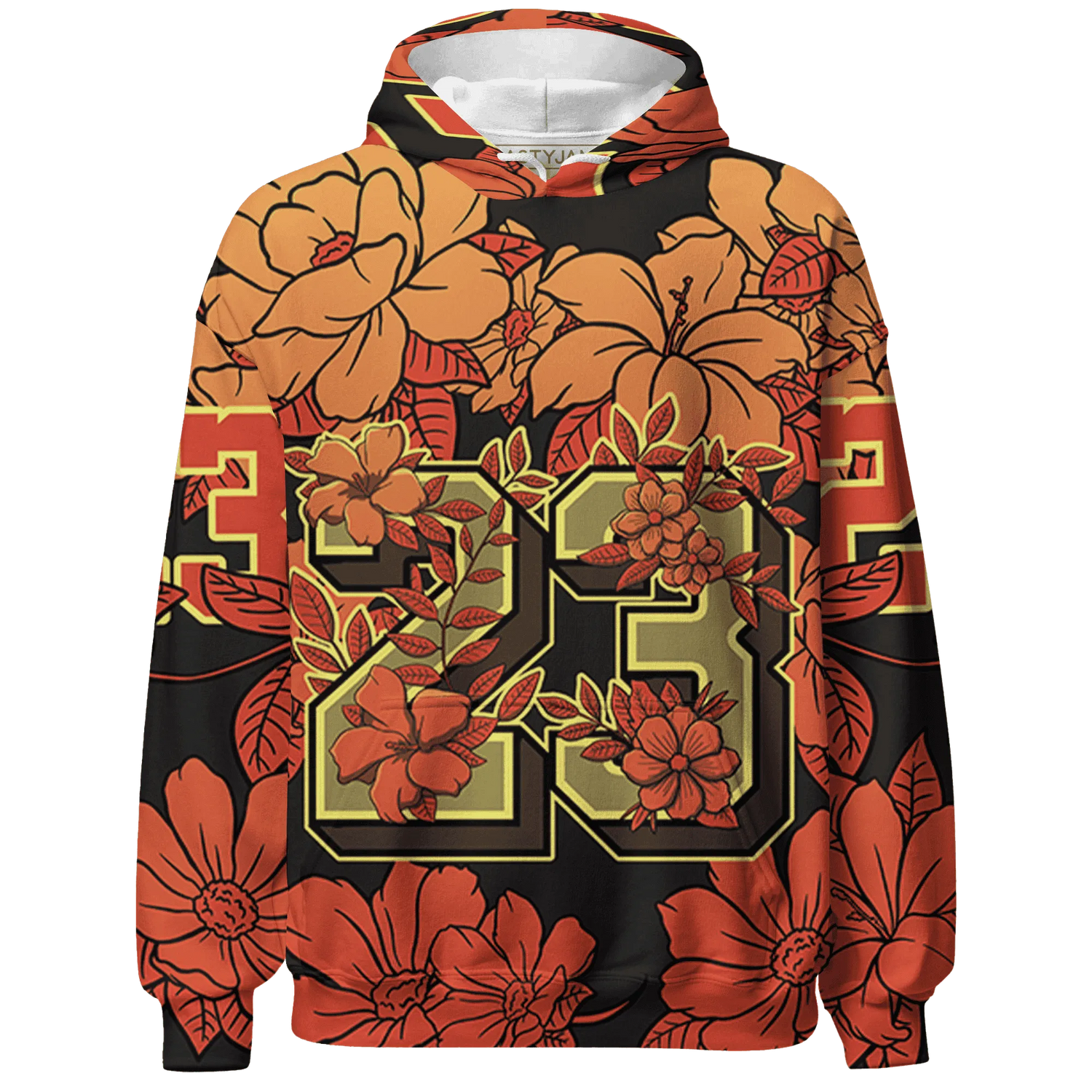 VaporMax-Crimson-Total-Orange-Plus-Hoodie-Match-23-Floral-3D-Flower