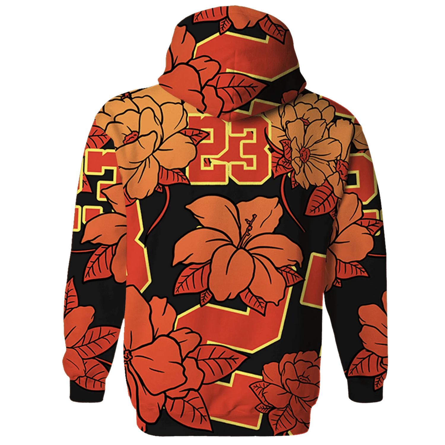 VaporMax-Crimson-Total-Orange-Plus-Hoodie-Match-23-Floral-3D-Flower