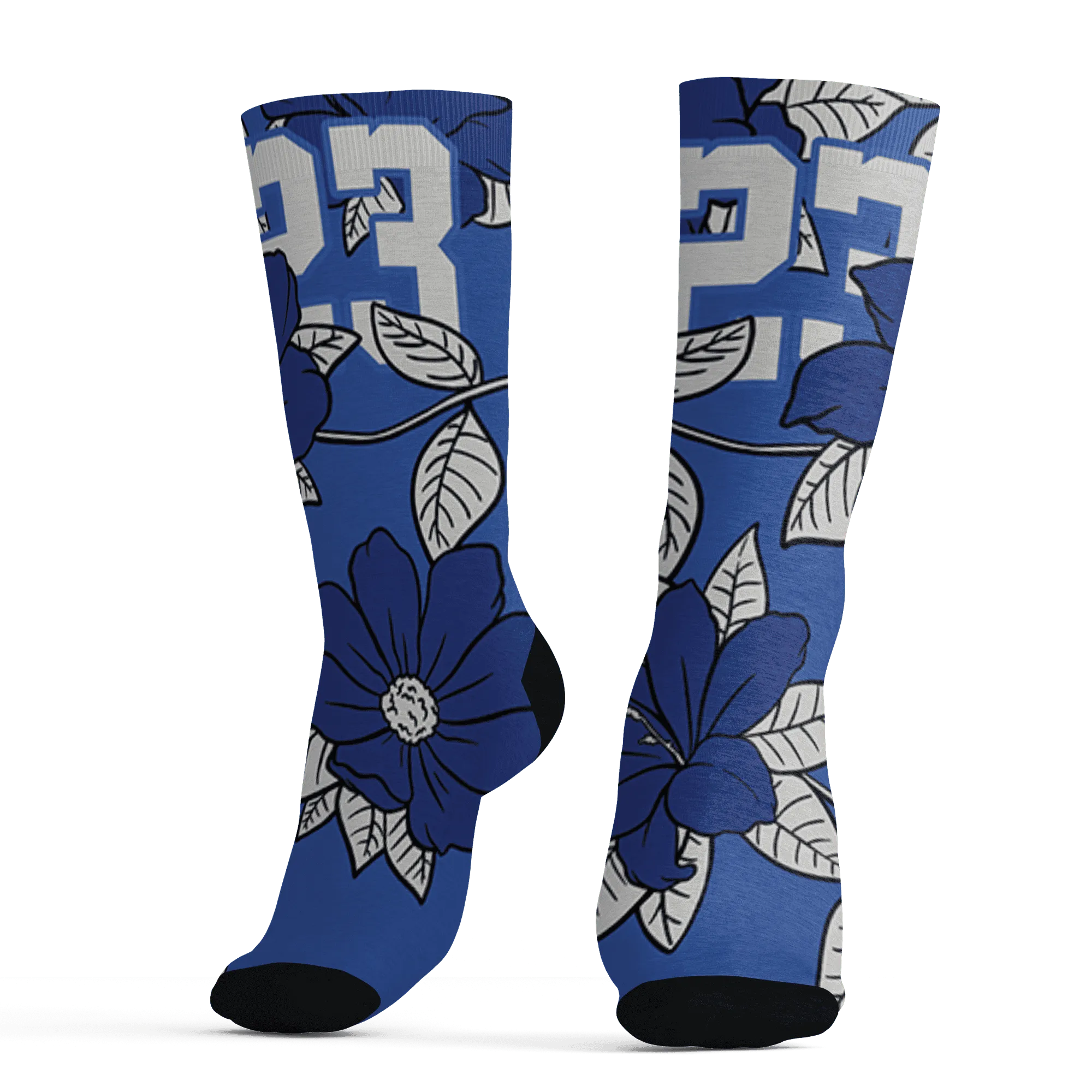 VaporMax-Game-Royal-Blue-Socks-Match-23-Floral-3D-Flower