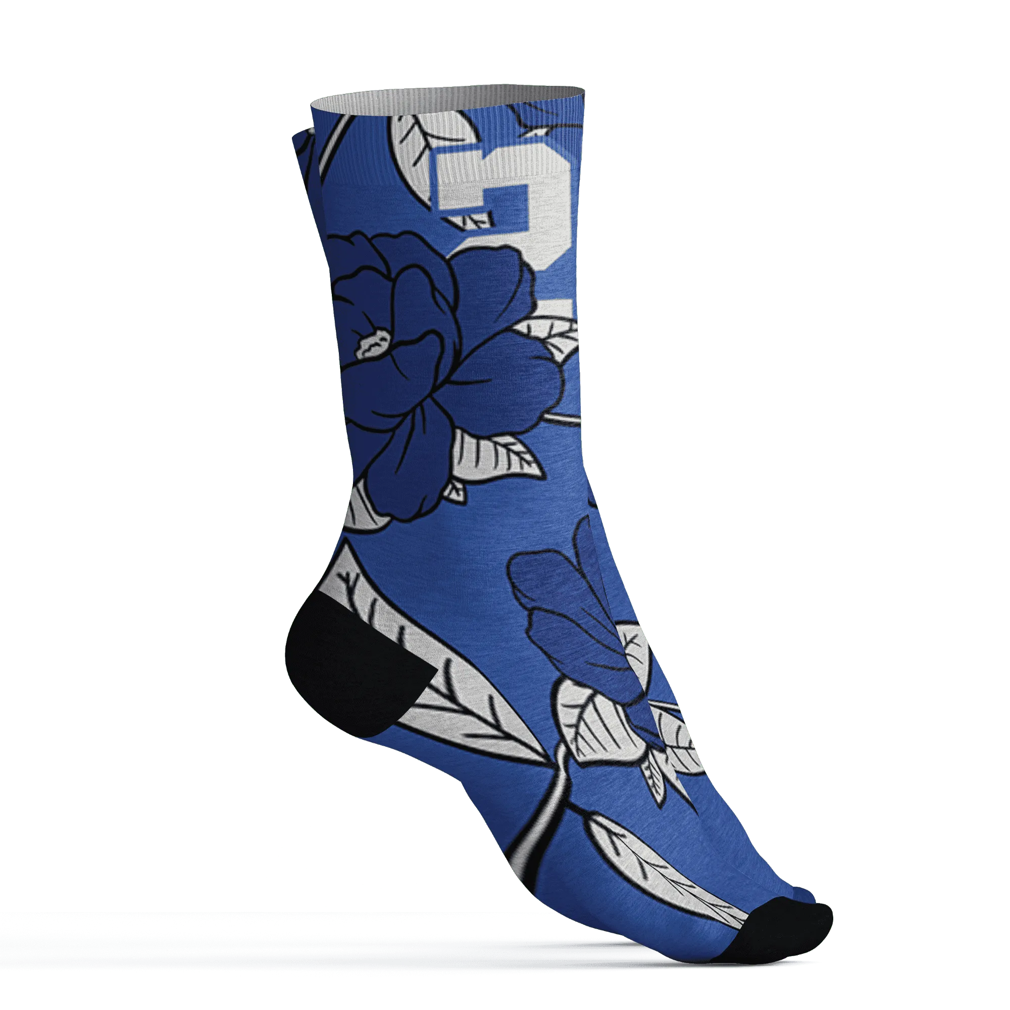 VaporMax-Game-Royal-Blue-Socks-Match-23-Floral-3D-Flower