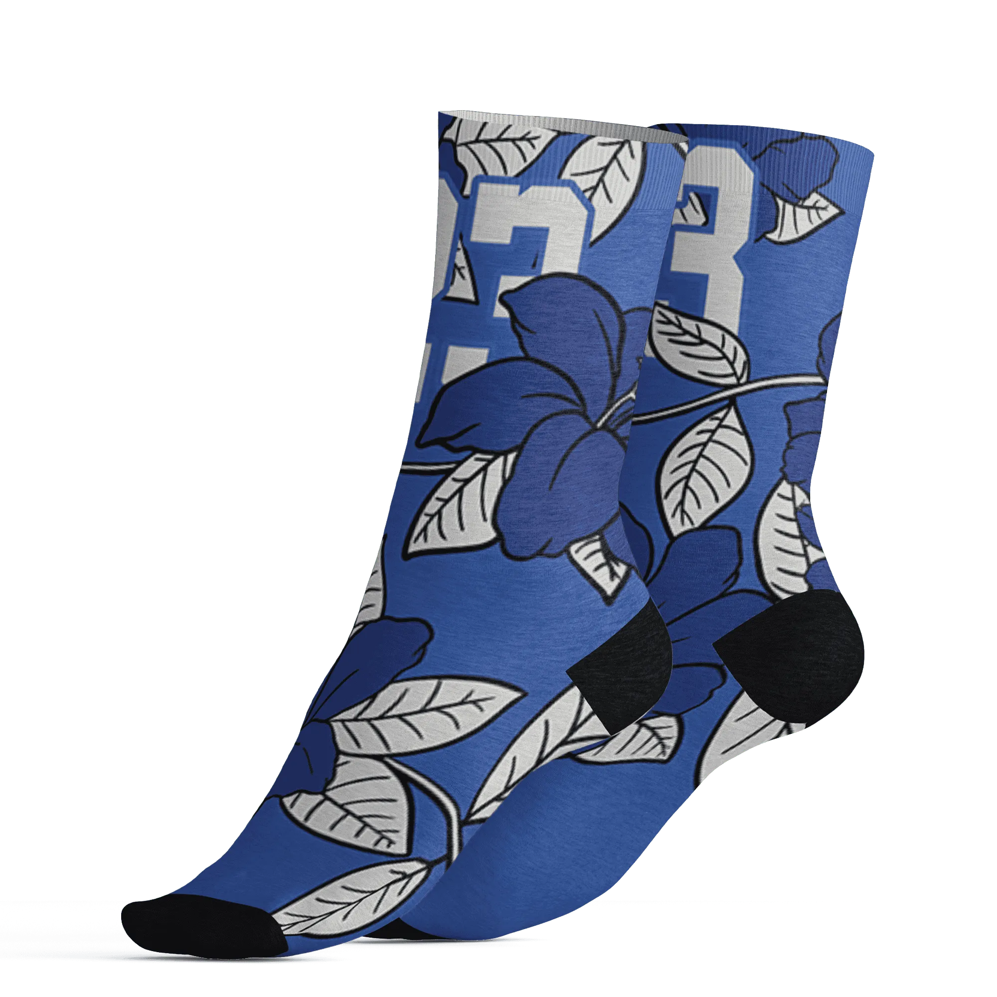 VaporMax-Game-Royal-Blue-Socks-Match-23-Floral-3D-Flower