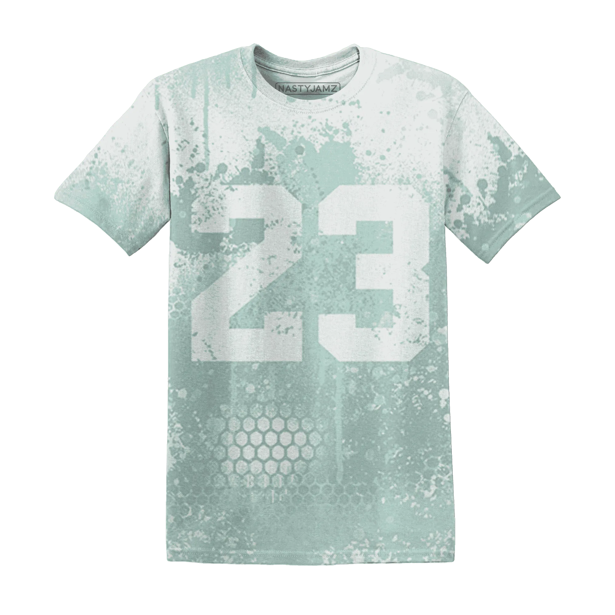 AF-1-Low-Jade-Ice-White-T-Shirt-Match-23-Painted-Graffiti