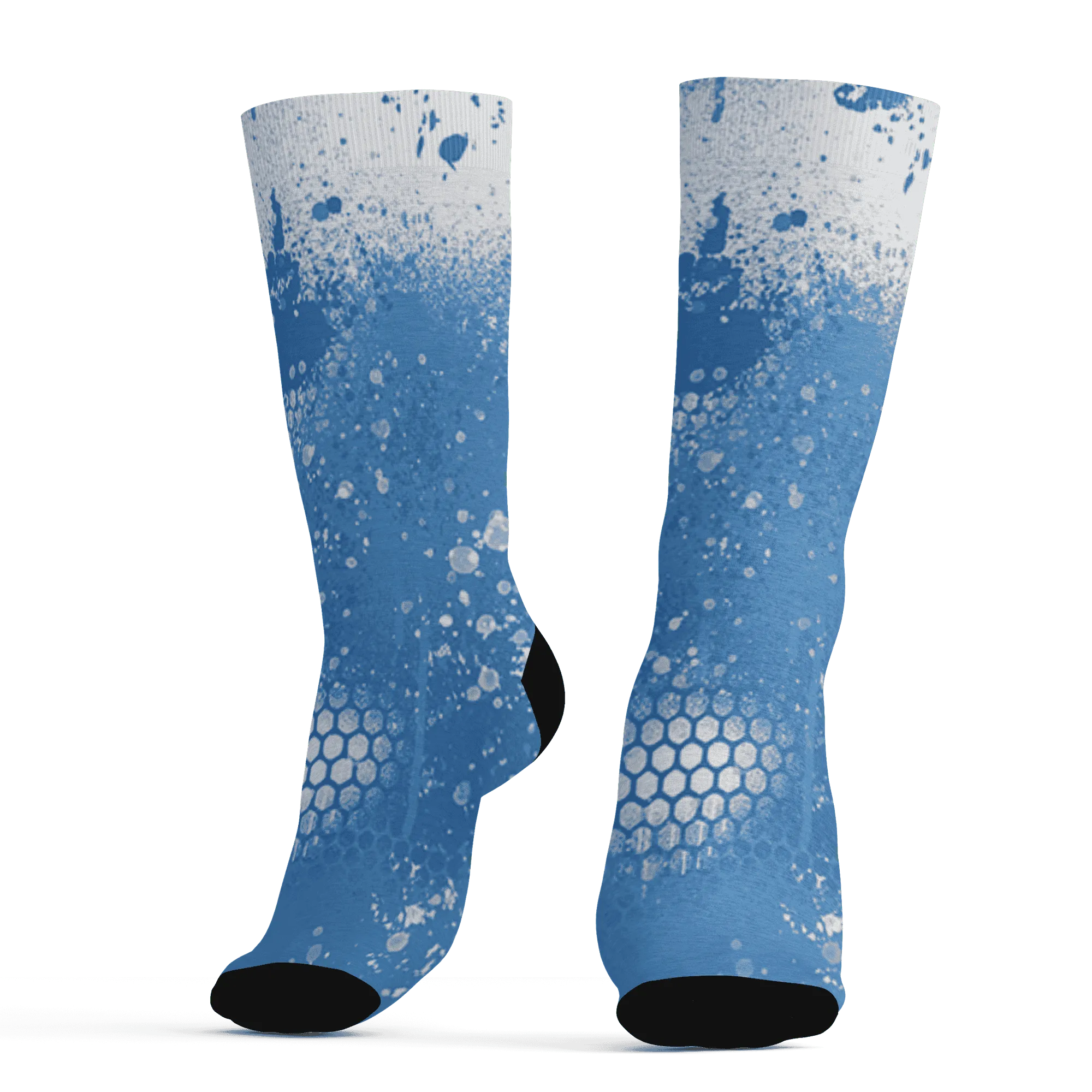 Carolina-Blue-Univercitii-17s-Socks-Match-23-Painted-Graffiti