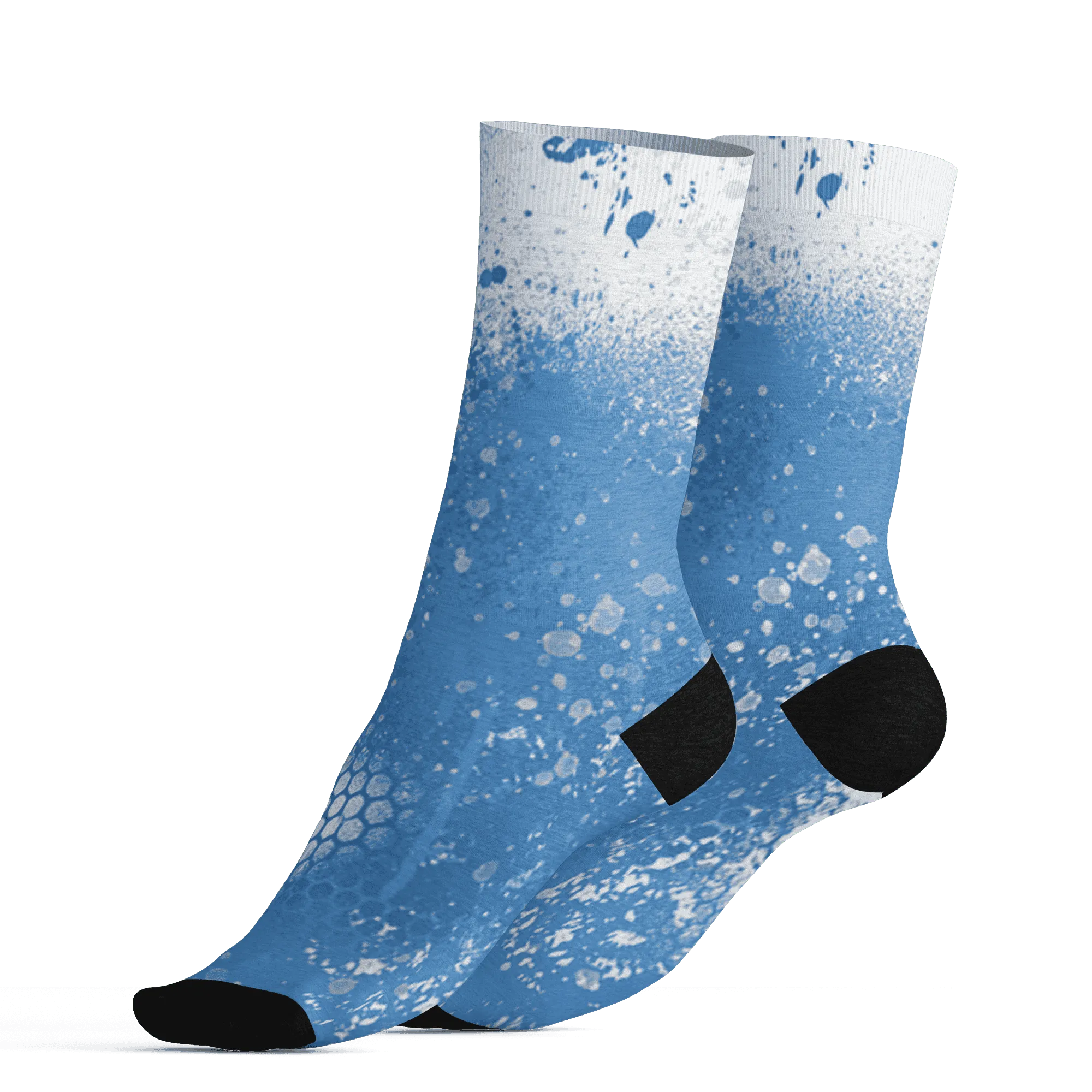 Carolina-Blue-Univercitii-17s-Socks-Match-23-Painted-Graffiti