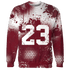 High White Team Red 1s Sweatshirt Match 23 Painted Graffiti - NastyJamz
