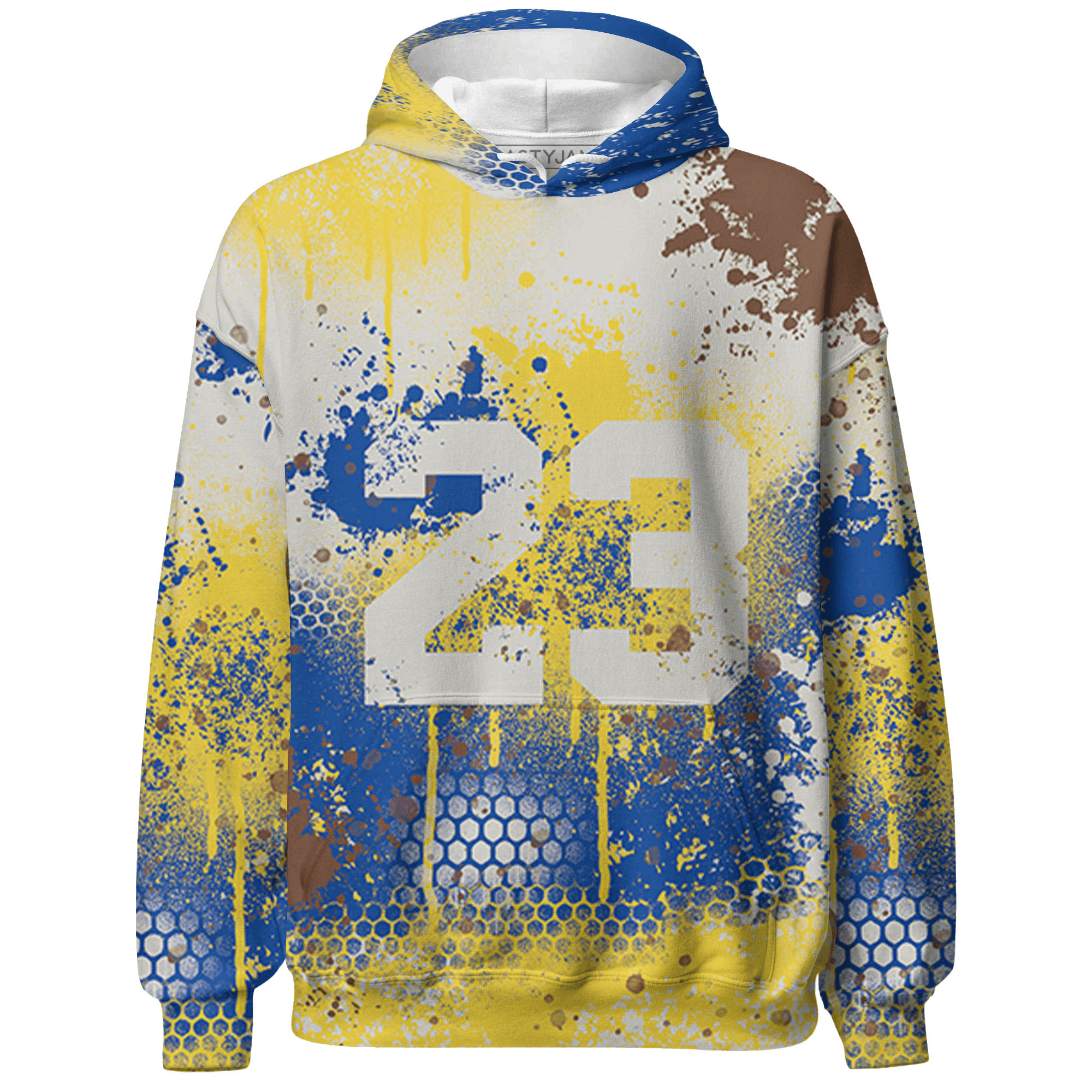 Low OG Canary TVSC 1s Hoodie Match 23 Painted Graffiti - NastyJamz