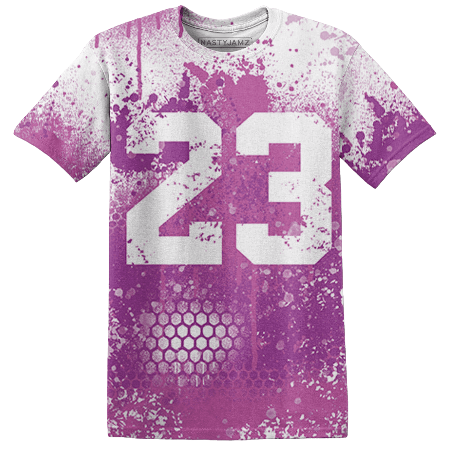 GS Hyper Violet 4s T Shirt Match 23 Painted Graffiti - NastyJamz