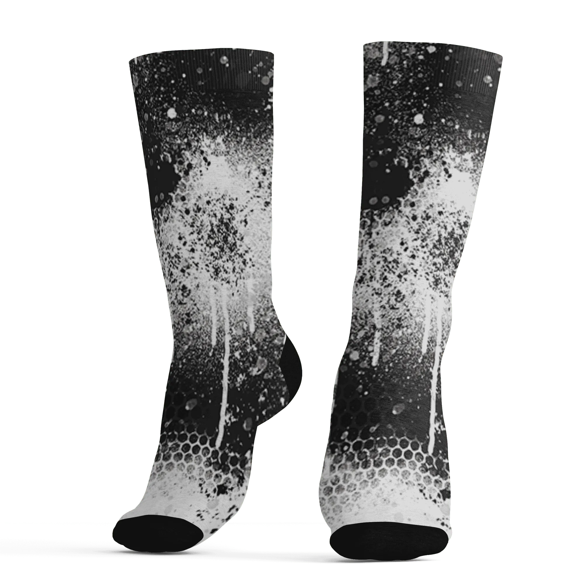 White-Thunder-4s-Socks-Match-23-Painted-Graffiti