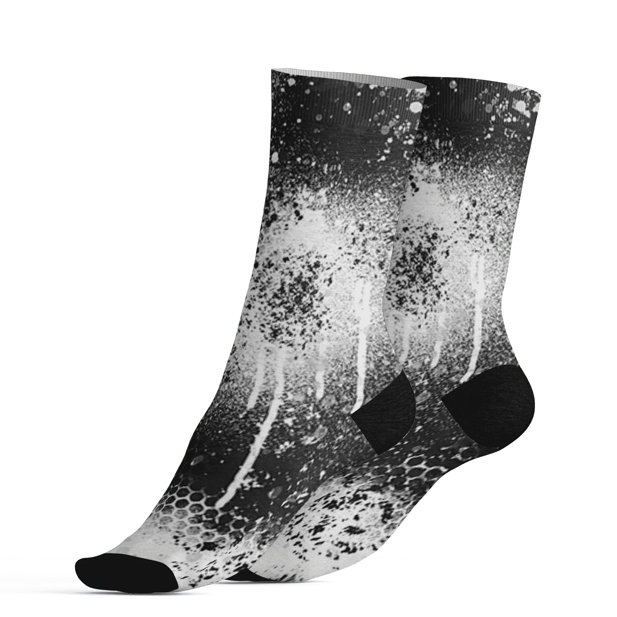 White-Thunder-4s-Socks-Match-23-Painted-Graffiti