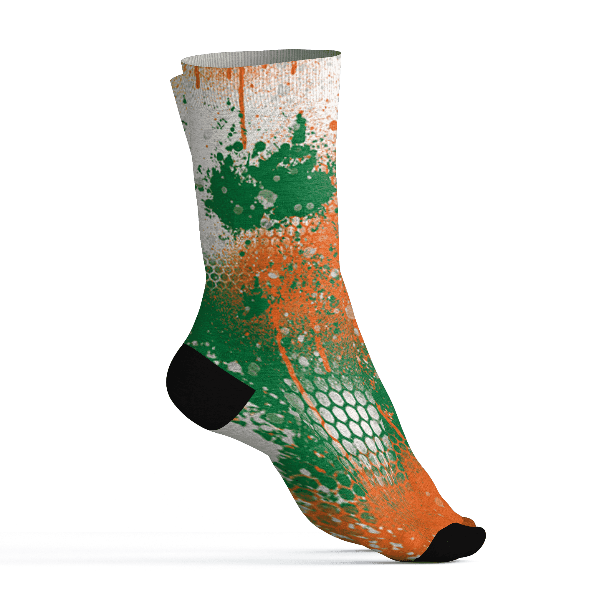 AJ 5 MAM Hurricanes Socks Match 23 Painted Graffiti - NastyJamz