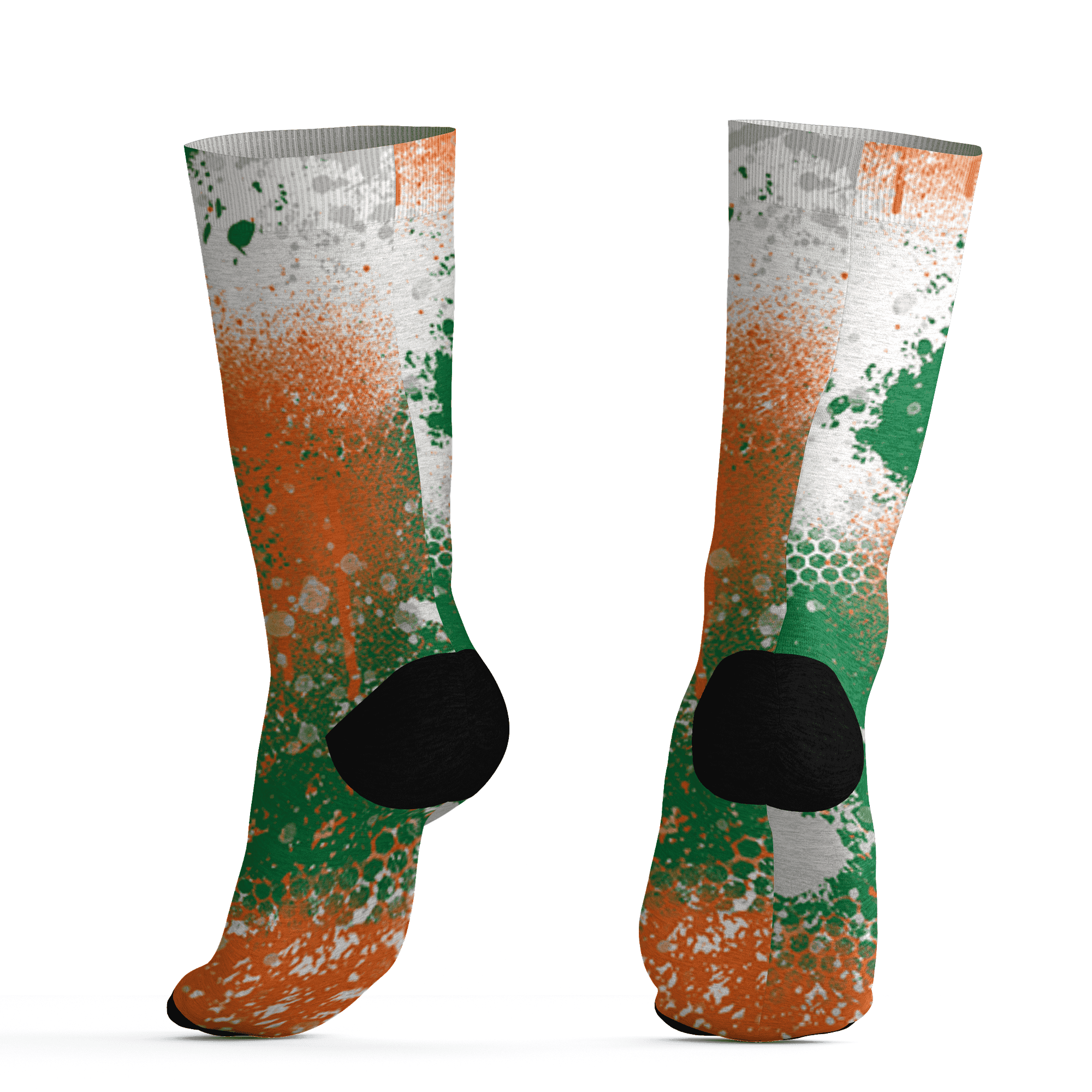 AJ 5 MAM Hurricanes Socks Match 23 Painted Graffiti - NastyJamz