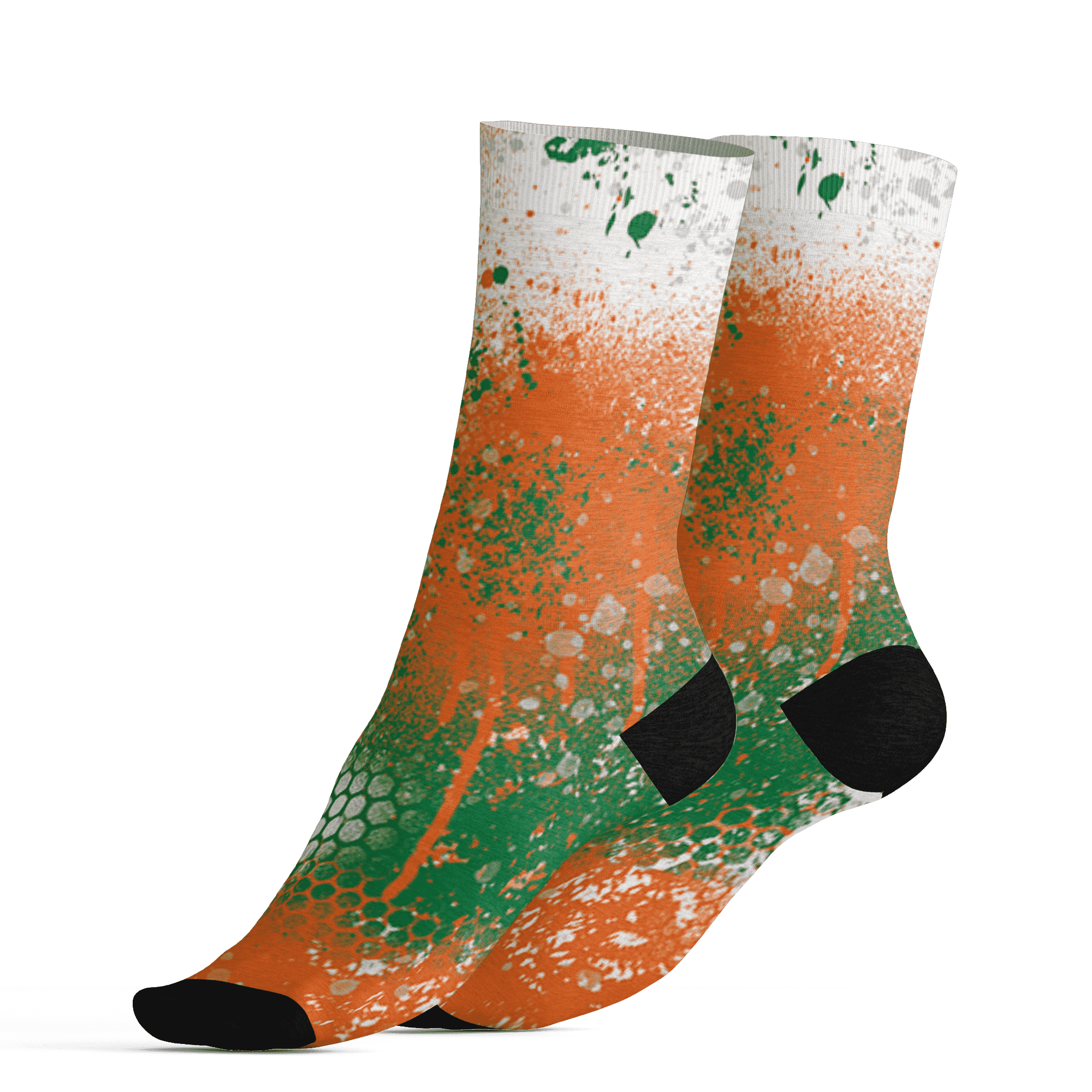 AJ 5 MAM Hurricanes Socks Match 23 Painted Graffiti - NastyJamz