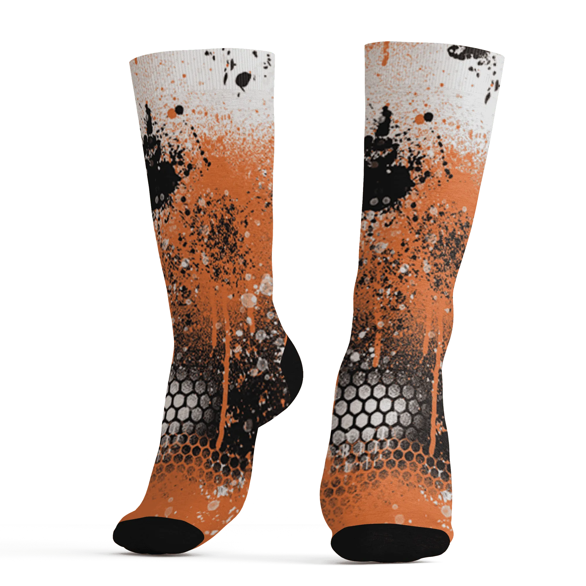AM-TW-White-Orange-Socks-Match-23-Painted-Graffiti