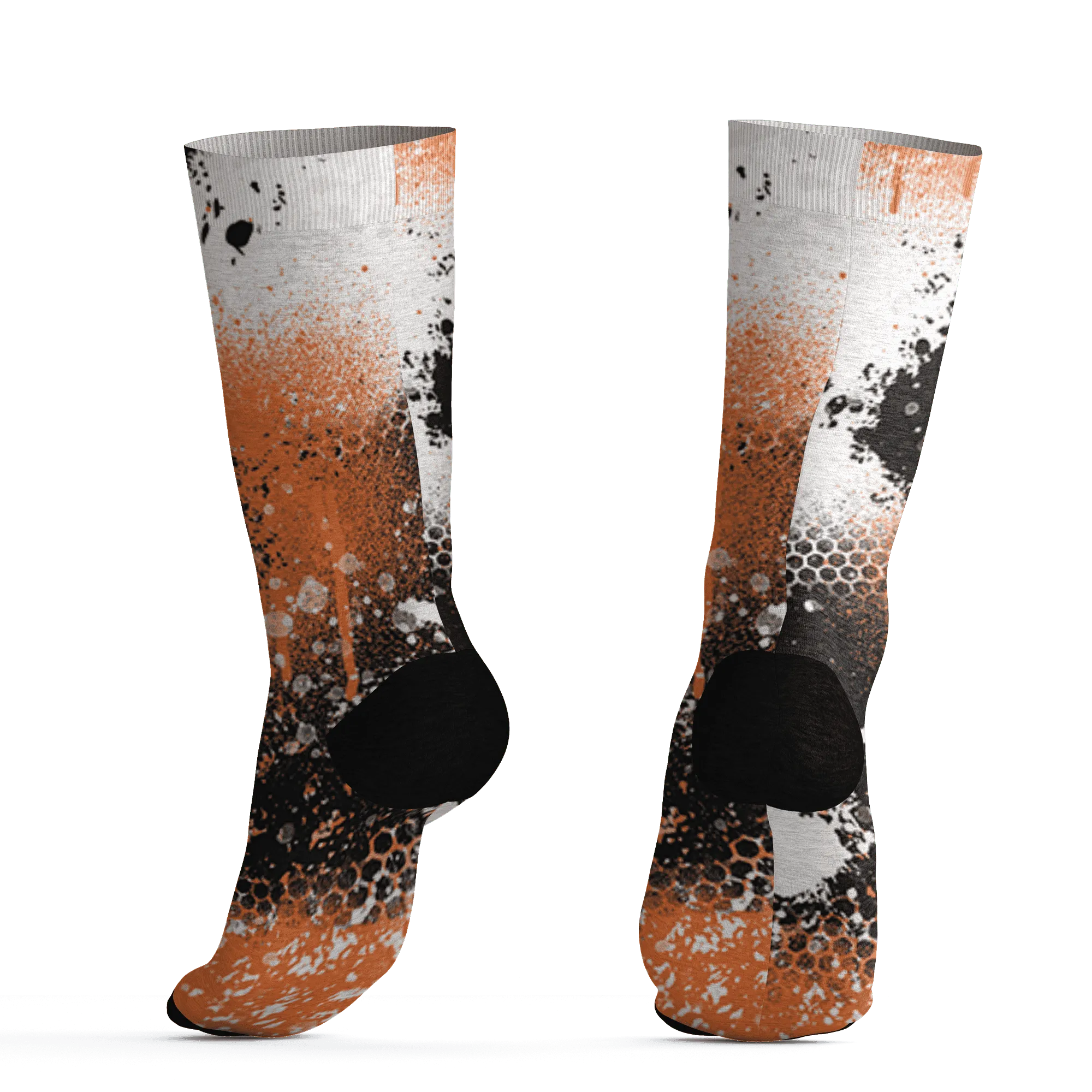 AM-TW-White-Orange-Socks-Match-23-Painted-Graffiti