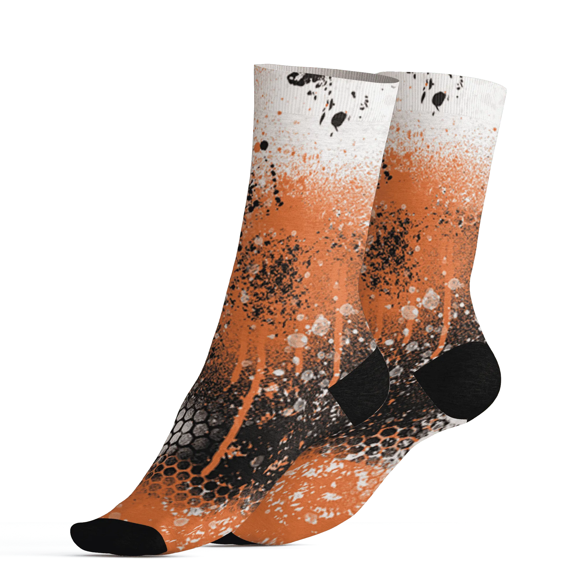 AM-TW-White-Orange-Socks-Match-23-Painted-Graffiti