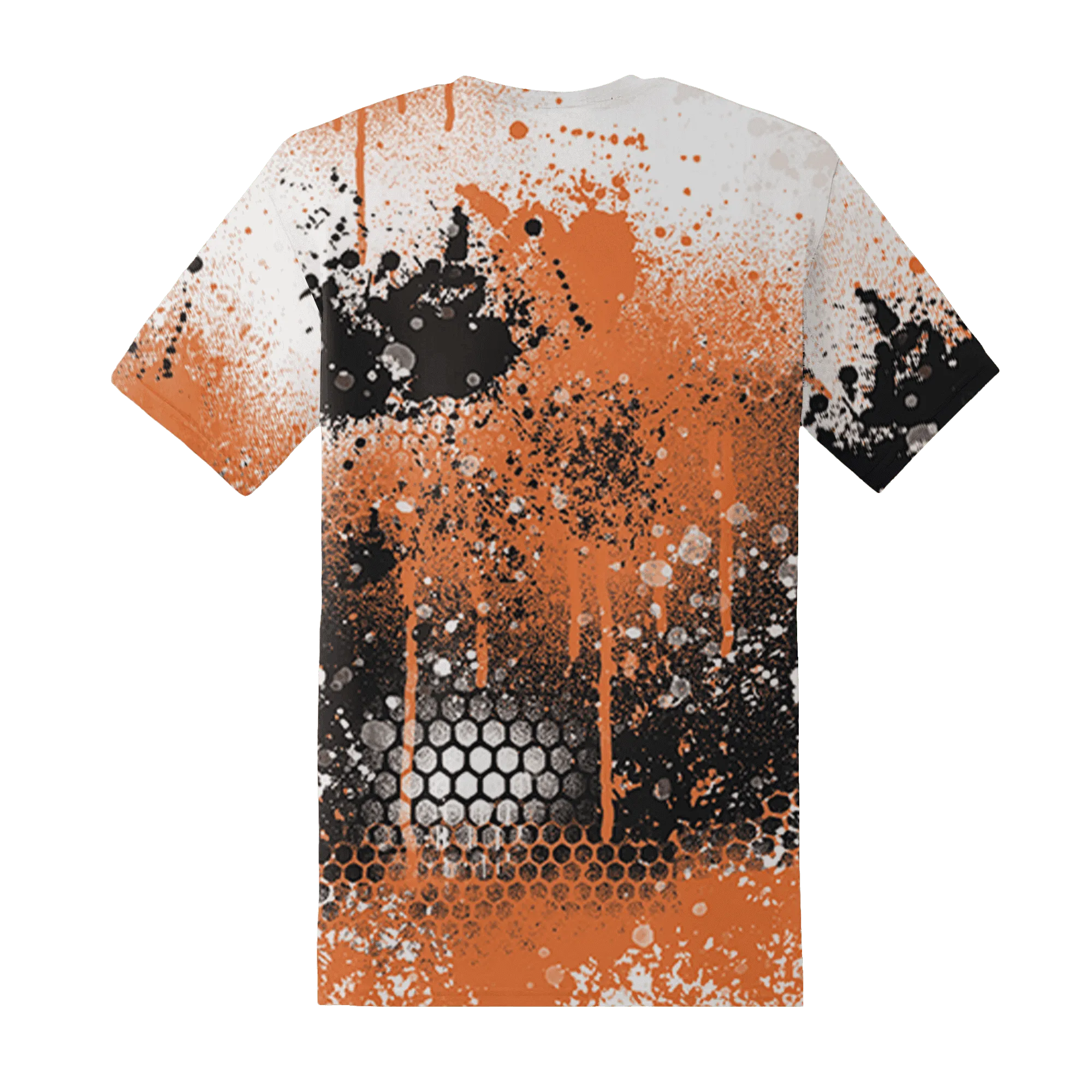 AM-TW-White-Orange-T-Shirt-Match-23-Painted-Graffiti