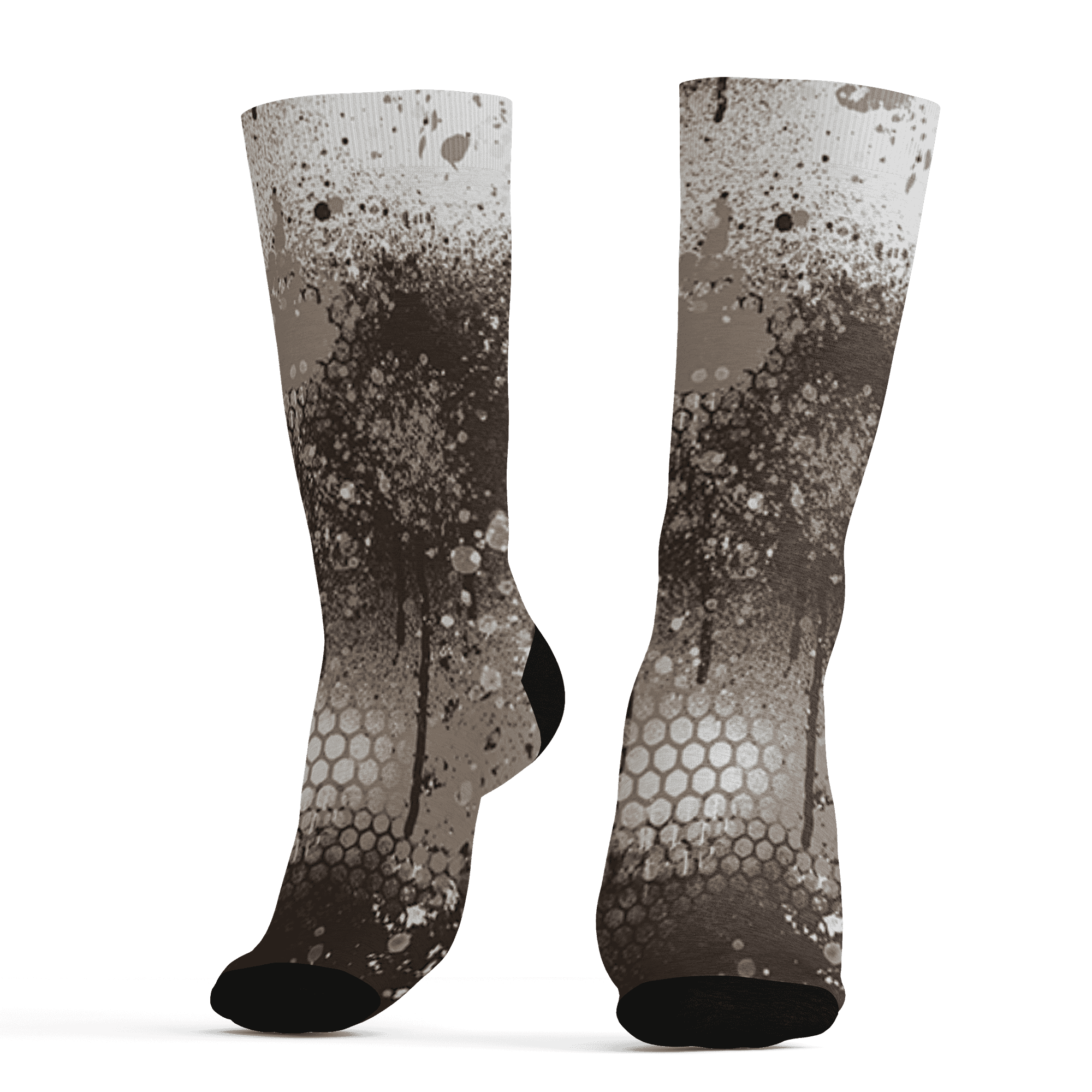Dunk Low Baroque Brown Socks Match 23 Painted Graffiti - NastyJamz