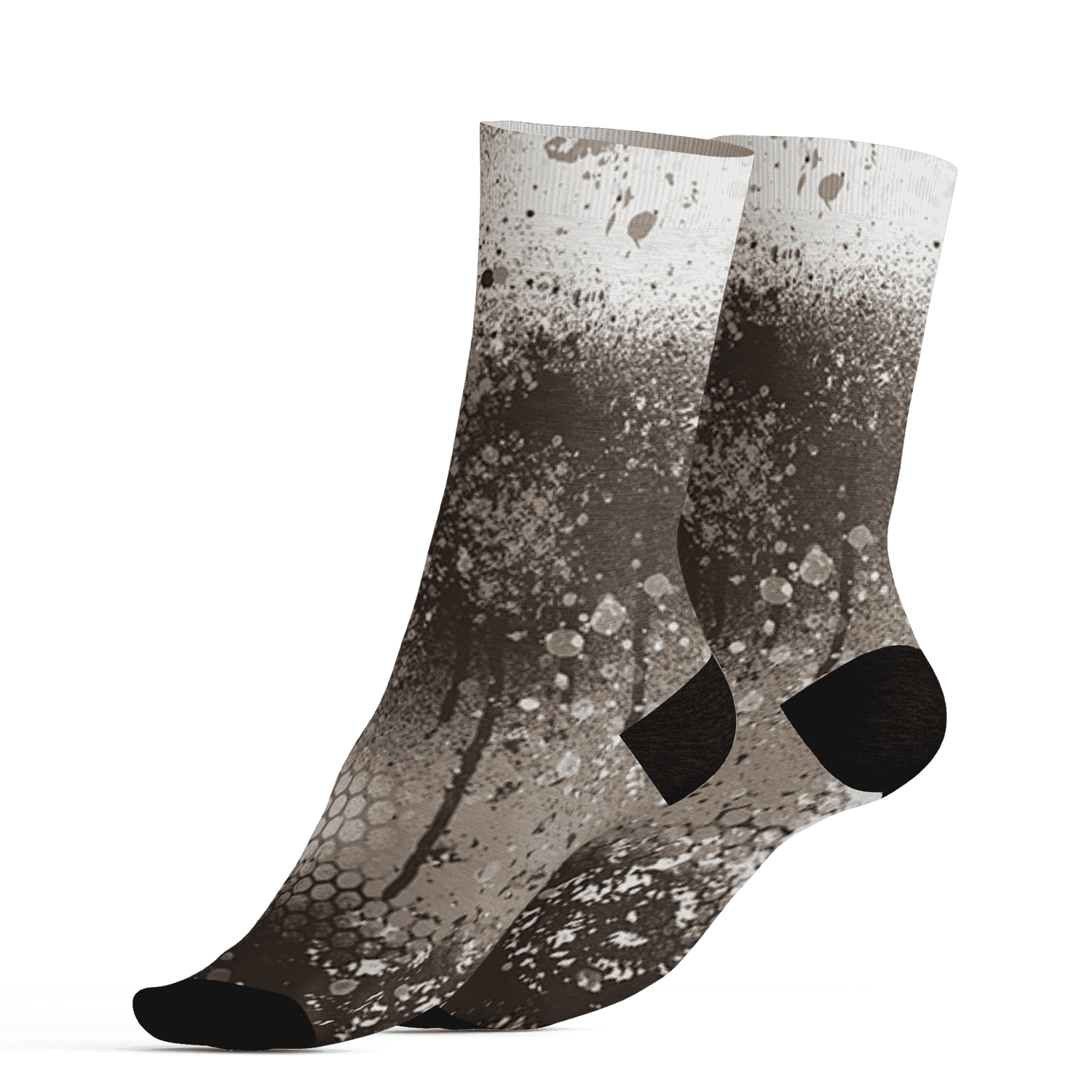 Dunk Low Baroque Brown Socks Match 23 Painted Graffiti - NastyJamz