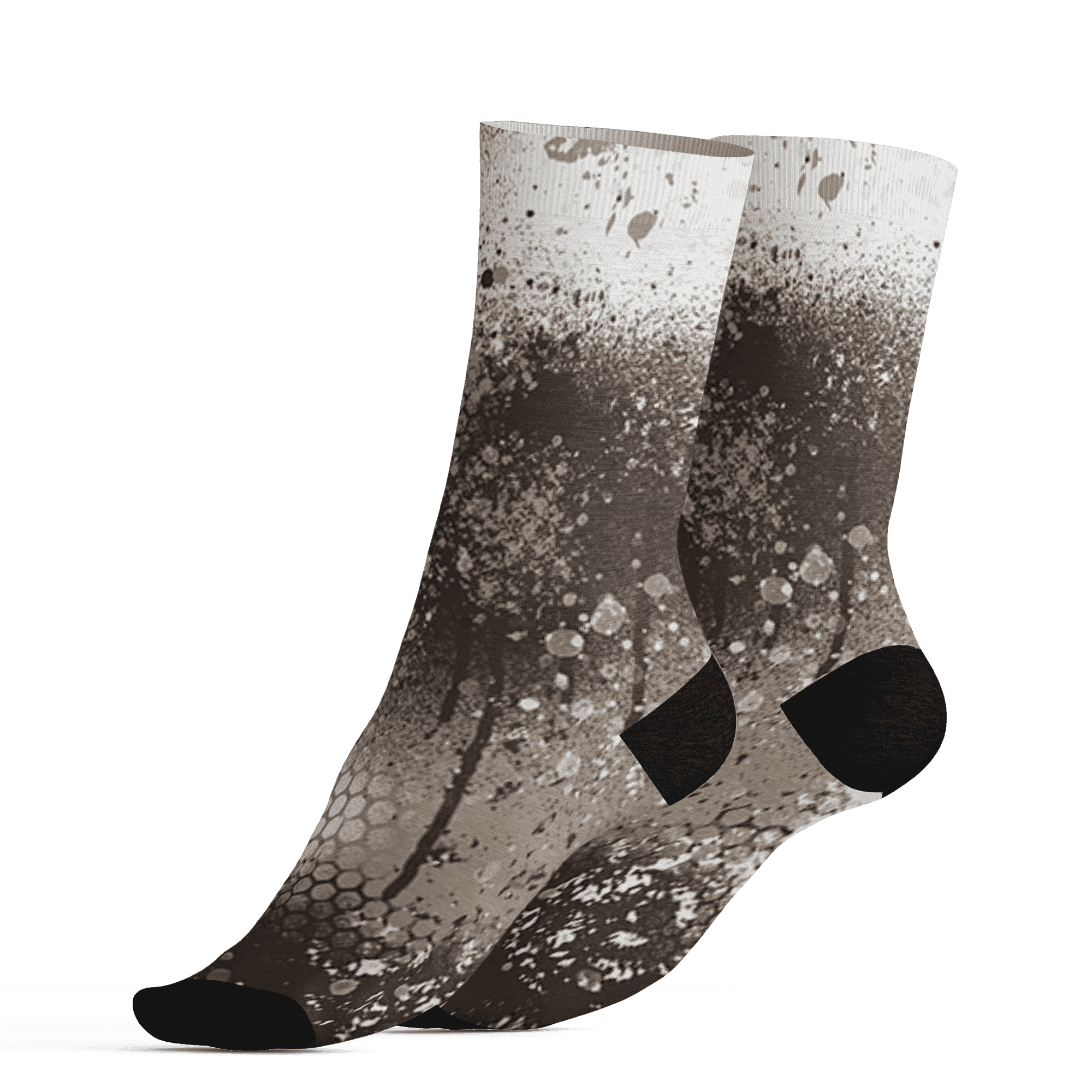 Dunk Low Baroque Brown Socks Match 23 Painted Graffiti - NastyJamz