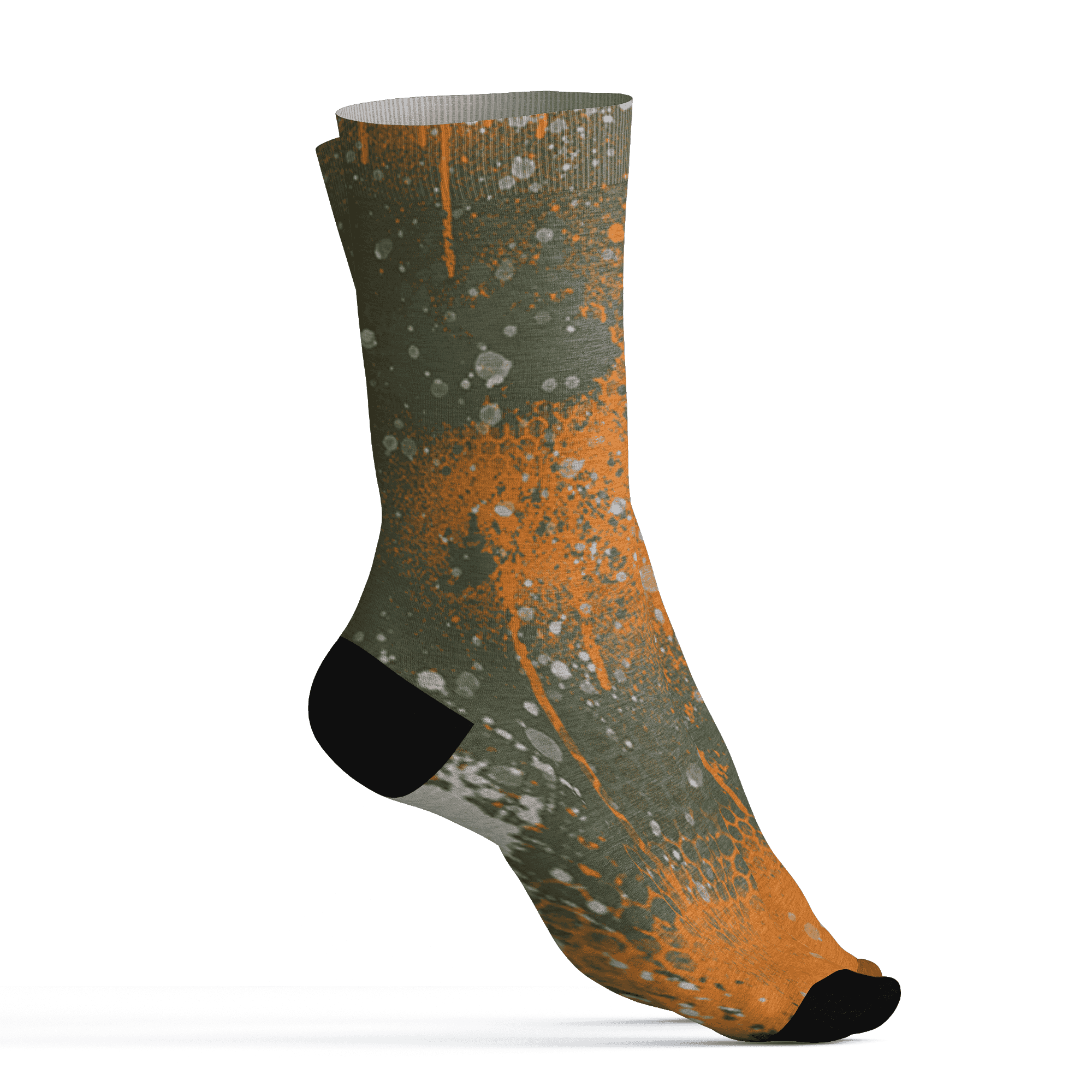 Olive 5s Socks Match 23 Painted Graffiti - NastyJamz