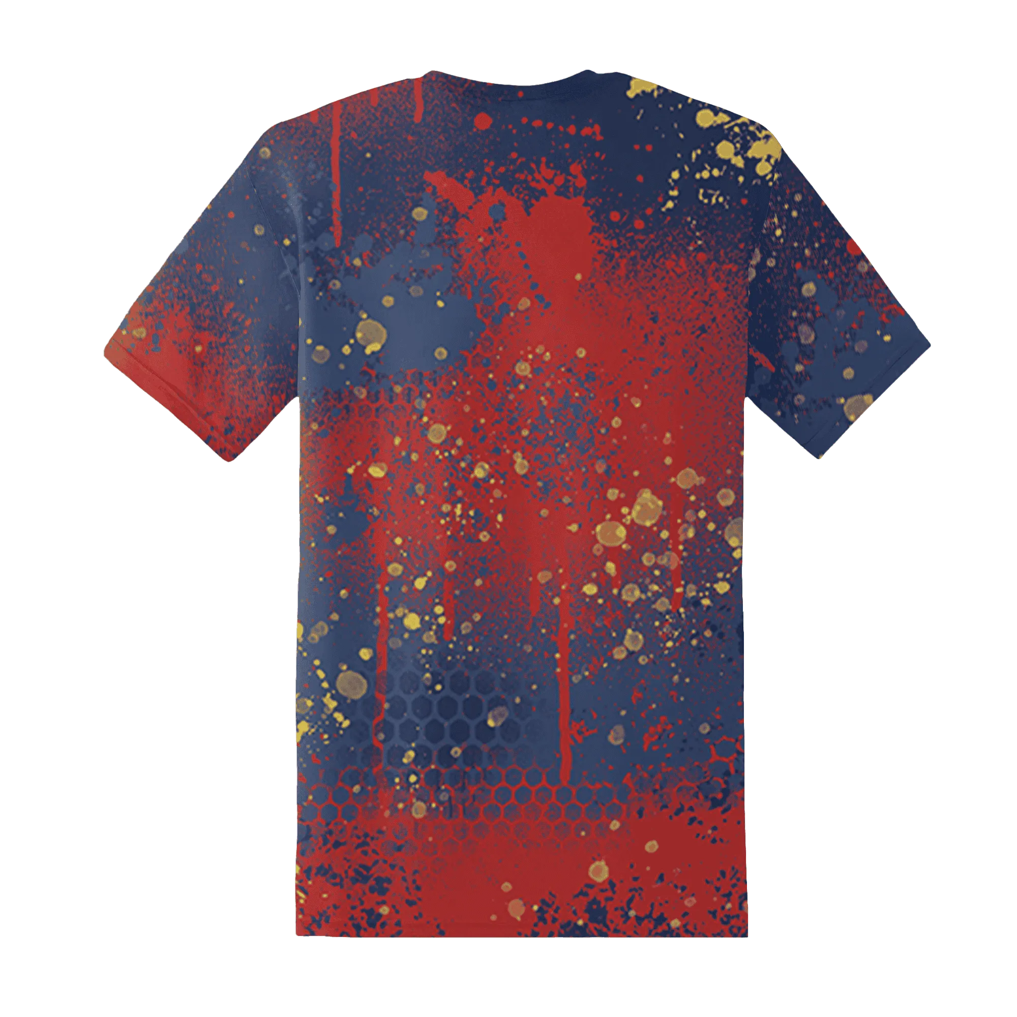 VaporMax-Air-Plus-Midnight-Navy-Gold-Black-T-Shirt-Match-23-Painted-Graffiti