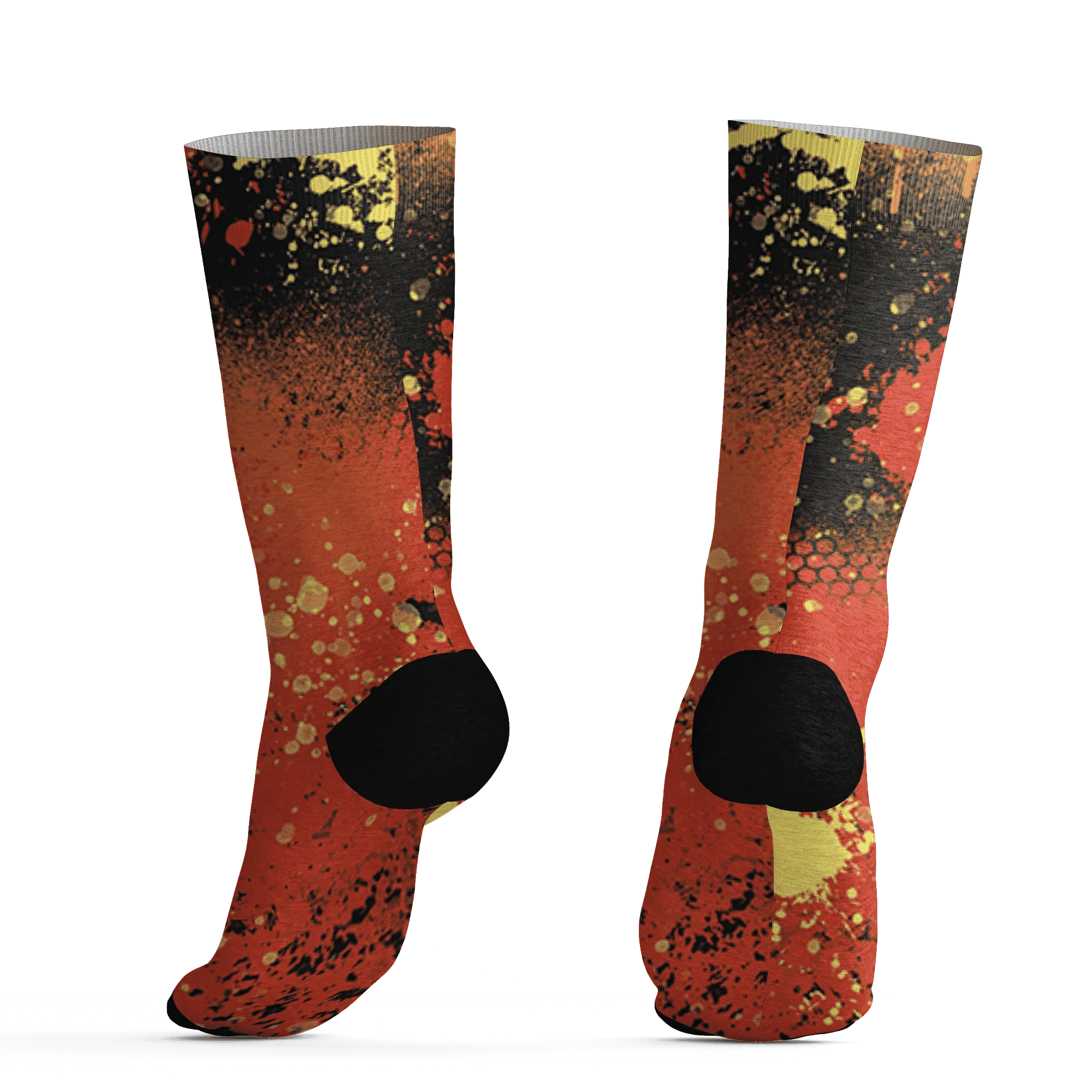 VaporMax-Crimson-Total-Orange-Plus-Socks-Match-23-Painted-Graffiti