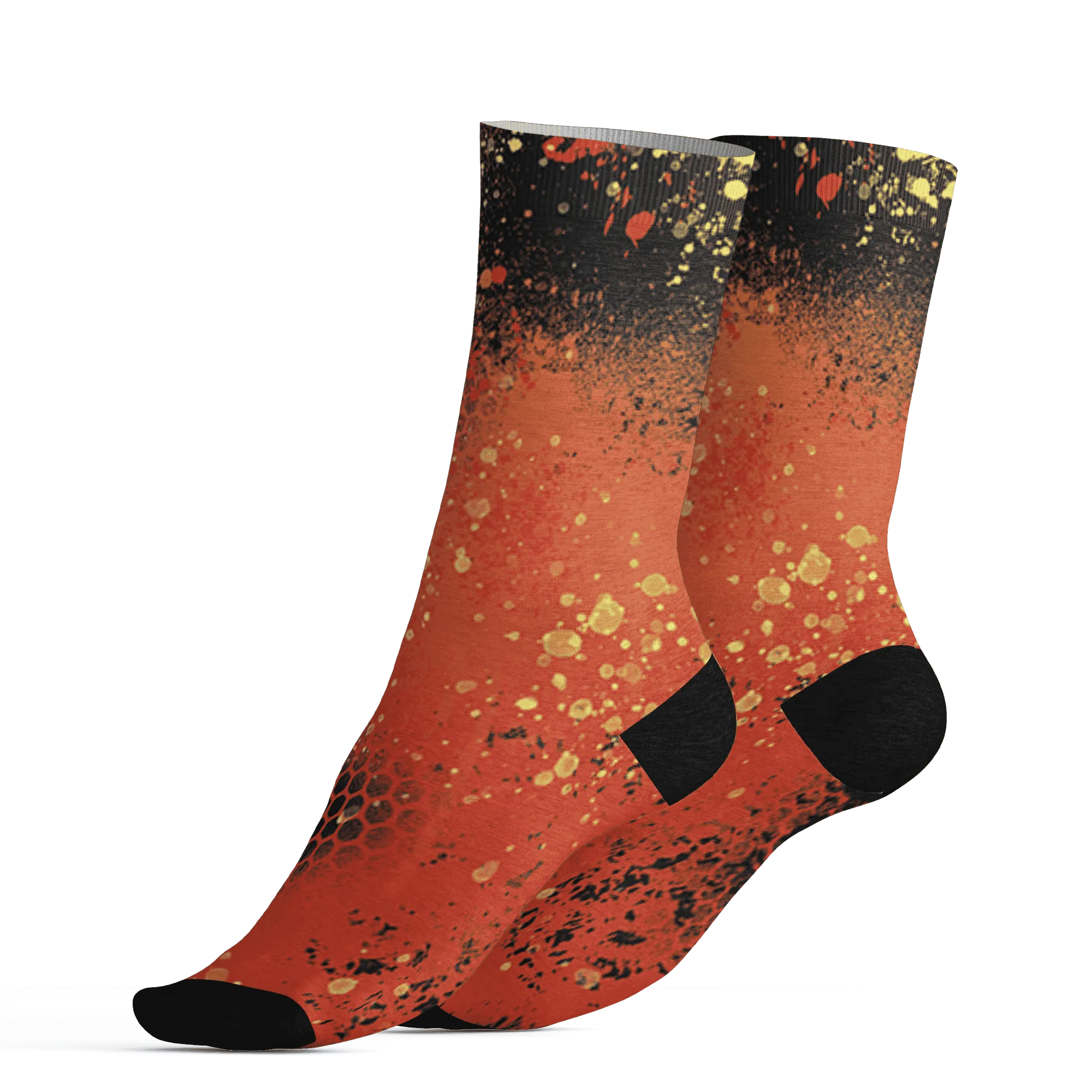 VaporMax-Crimson-Total-Orange-Plus-Socks-Match-23-Painted-Graffiti